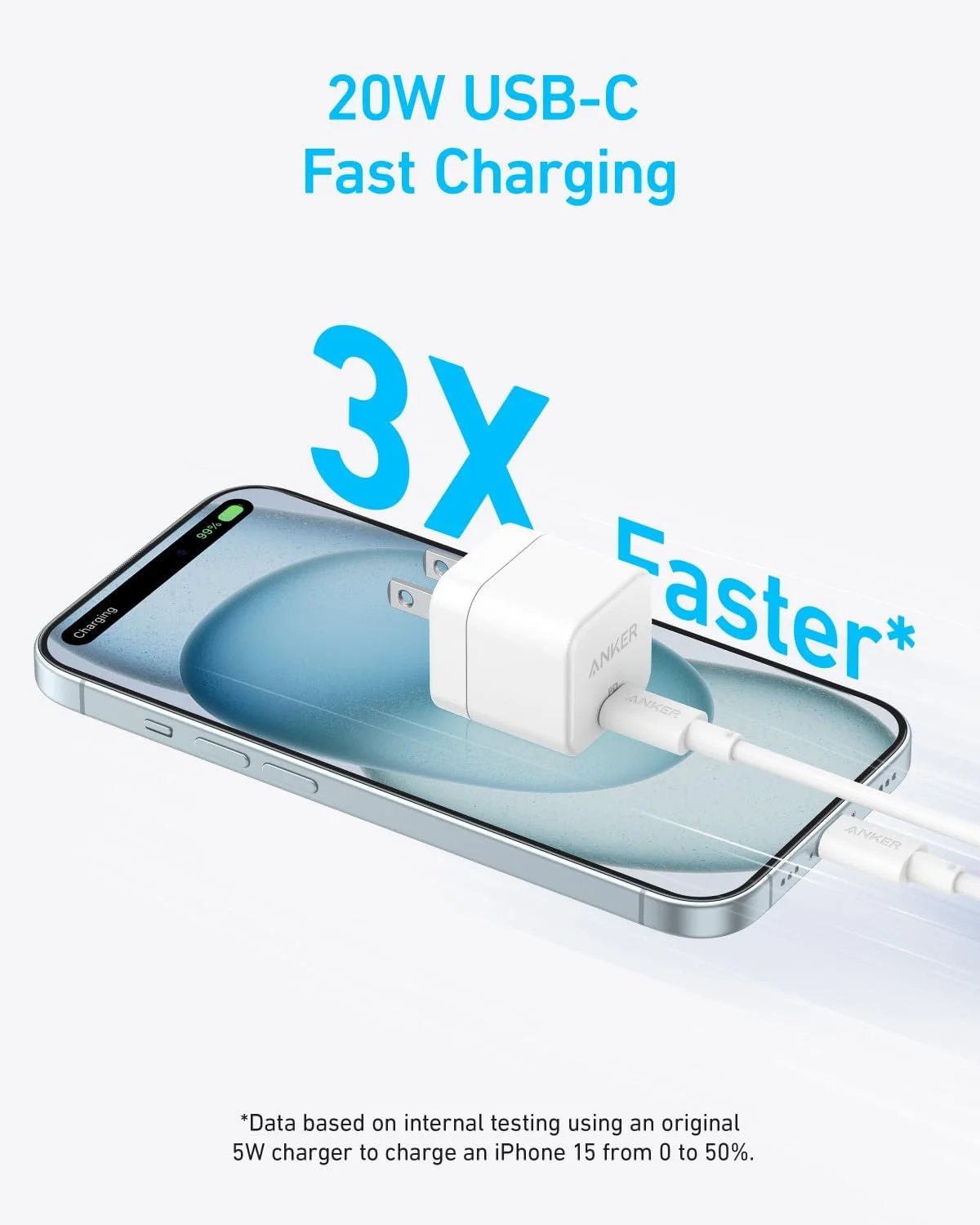 بسته 2 عددی شارژر USB C انکر به همراه کابل USB C، آداپتور شارژر 20 واتی USB C برای سری آیفون 16/15 و سایر مدل ها، گلکسی، پیکسل، آیپد (بسته 2 عددی و 2 کابل) - تصویر 3 بسته 2 عددی شارژر USB C انکر به همراه کابل USB C، آداپتور شارژر 20 واتی USB C برای سری آیفون 16/15 و سایر مدل ها، گلکسی، پیکسل، آیپد (بسته 2 عددی و 2 کابل) - تصویر 3
