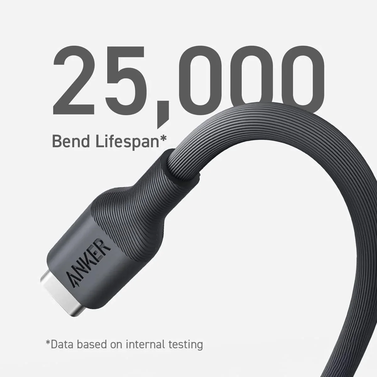کابل USB-C به USB-C انکر 544 (100 وات، 1.8 متر)، کابل شارژ USB C سازگار با محیط زیست برای مک بوک پرو، آیپد پرو، آیپد ایر 4، تمام تبلت ها، تلفن ها، لپ تاپ ها و سایر دستگاه های USB-C - مشکی (1.8 متر، مشکی) - تصویر 3