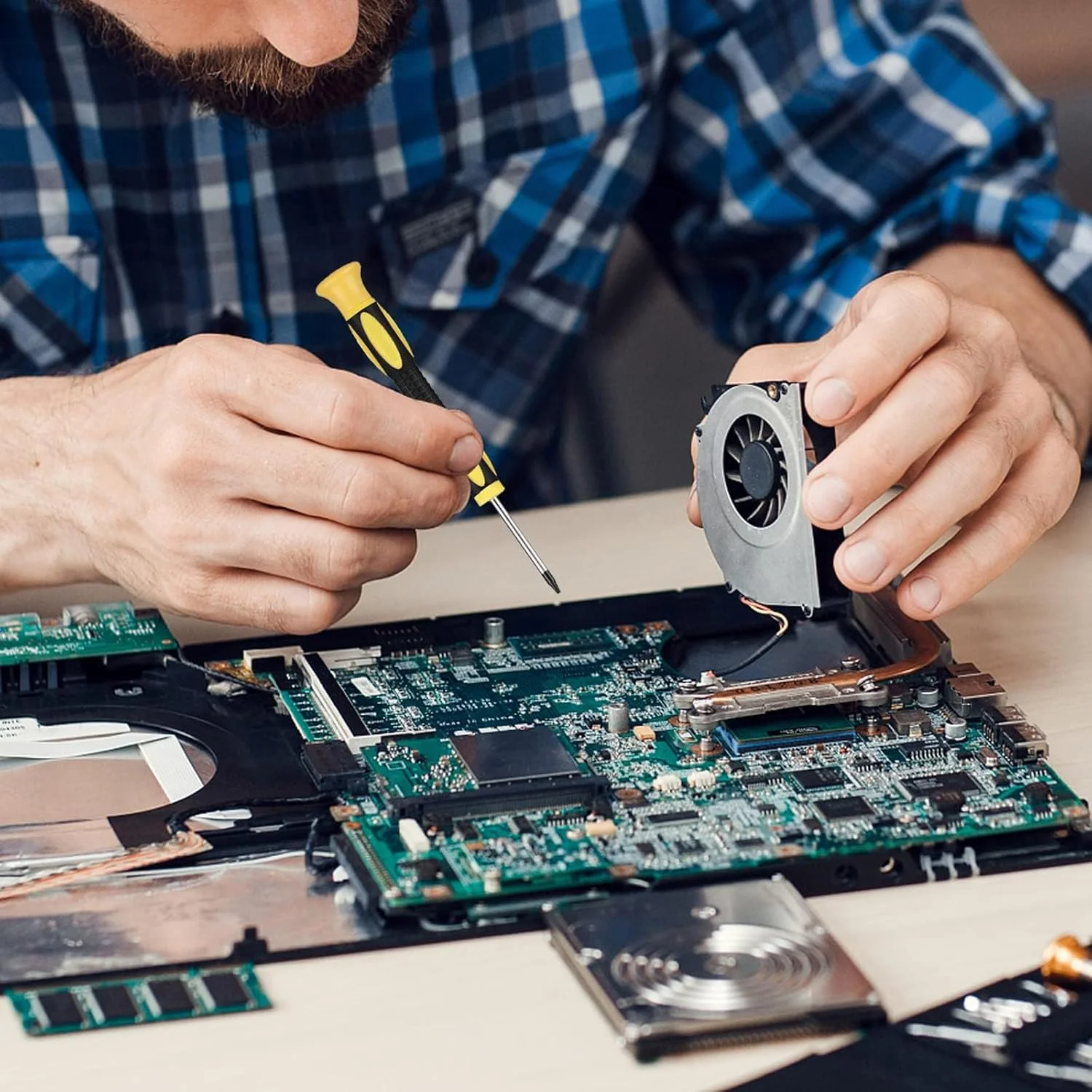 مجموعه پیچ گوشتی ۷ عددی Torx، پیچ گوشتی گشتاور مغناطیسی با سایزهای T3 T4 T5 T6 T7 T8 T10، مغناطیسی امنیتی برای تعمیر لپ تاپ، سوییچ، PS4، ایکس باکس، مک بوک، آیفون