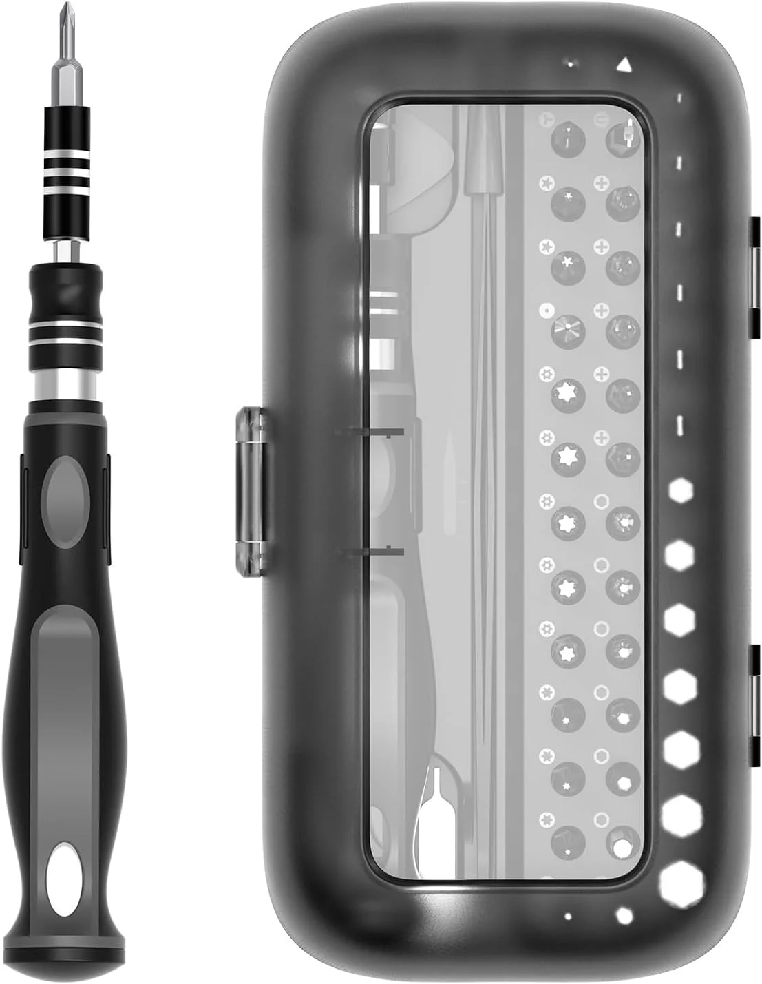 ست پیچ گوشتی دقیق 48 در 1 KASTWAVE - کیت ابزار مغناطیسی قابل حمل با 41 سری دقیق، پیچ گوشتی Torx Hex برای تلفن، لپ تاپ، کامپیوتر، ساعت، عینک، کنسول بازی، عینک طبی ست پیچ گوشتی دقیق 48 در 1 KASTWAVE - کیت ابزار مغناطیسی قابل حمل با 41 سری دقیق، پیچ گوشتی Torx Hex برای تلفن، لپ تاپ، کامپیوتر، ساعت، عینک، کنسول بازی، عینک طبی