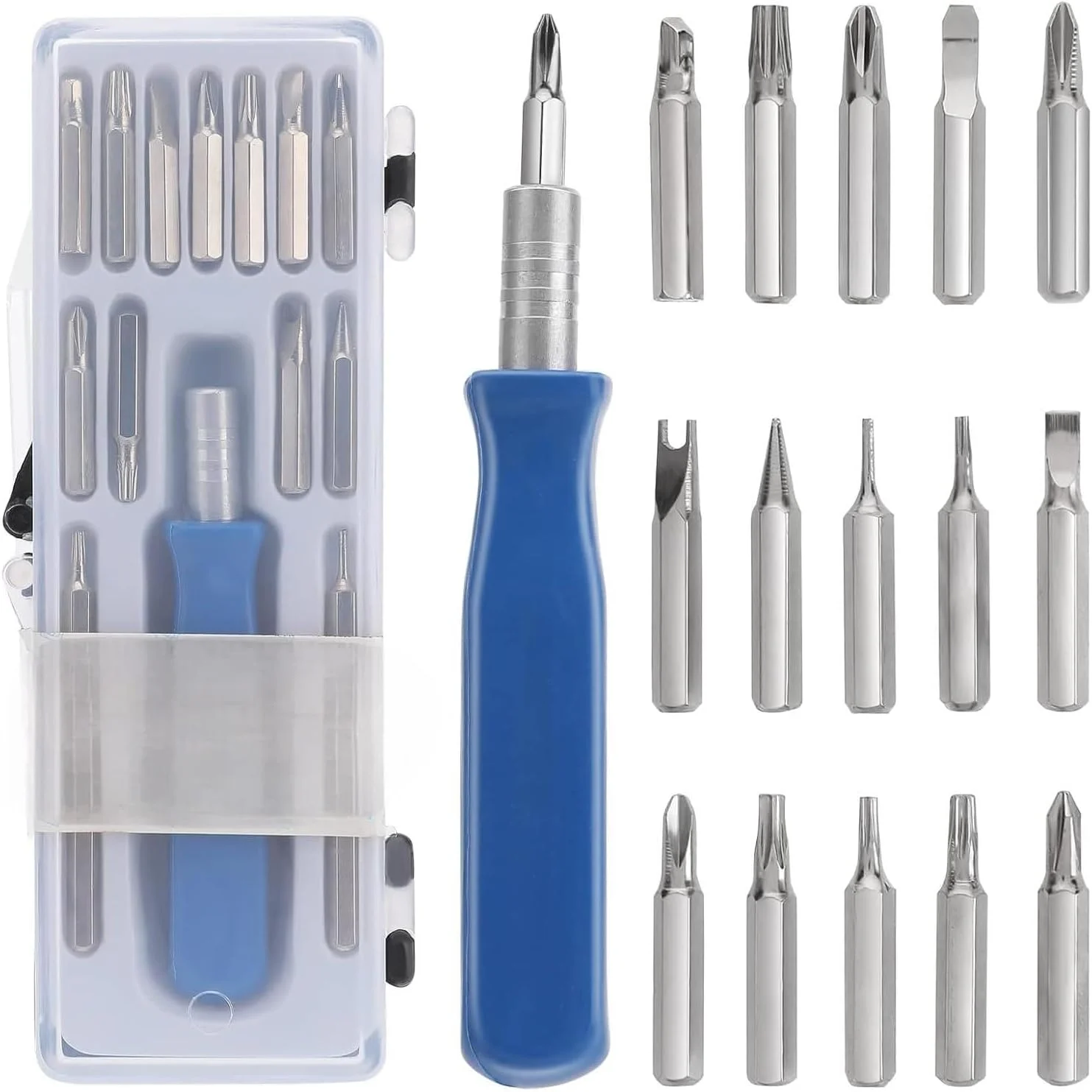 ست پیچ گوشتی دقیق قابل حمل 15 در 1 با سری های فیلیپس، تخت، تورکس و Y – مینی کیت ابزار تعمیر چند منظوره برای لوازم الکترونیکی، کامپیوتر، لپ تاپ، ساعت، عینک، تلفن و نگهداری دستگاه های کوچک