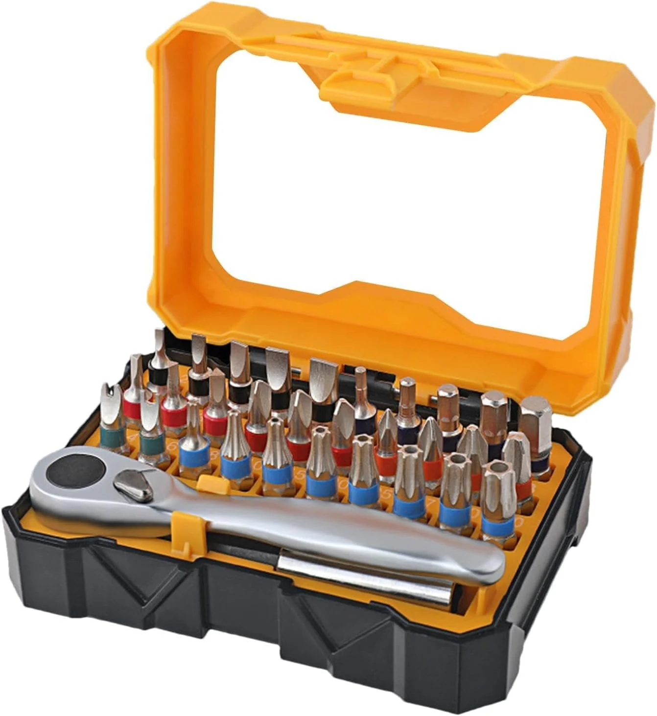 ست پیچ گوشتی جغجغه ای دقیق KASTWAVE، کیت 32 تکه با سری، طراحی جمع و جور برای فضاهای کوچک ست پیچ گوشتی جغجغه ای دقیق KASTWAVE، کیت 32 تکه با سری، طراحی جمع و جور برای فضاهای کوچک