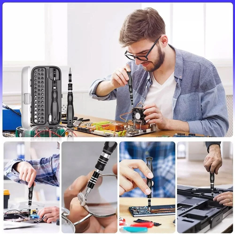 ست پیچ گوشتی دقیق 48 در 1 KASTWAVE - کیت ابزار مغناطیسی قابل حمل با 41 سری دقیق، پیچ گوشتی Torx Hex برای تلفن، لپ تاپ، کامپیوتر، ساعت، عینک، کنسول بازی، عینک طبی