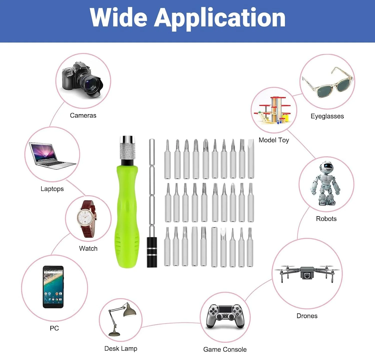 ست پیچ گوشتی دقیق آهنربایی 32 در 1 با سری های ستاره ای، Y شکل، دوسو، آلن، مثلثی و T - مینی کیت ابزار تعمیرات برای لوازم الکترونیکی، کامپیوتر، لپ تاپ، ساعت، عینک، جواهرات و تلفن های هوشمند ست پیچ گوشتی دقیق آهنربایی 32 در 1 با سری های ستاره ای، Y شکل، دوسو، آلن، مثلثی و T - مینی کیت ابزار تعمیرات برای لوازم الکترونیکی، کامپیوتر، لپ تاپ، ساعت، عینک، جواهرات و تلفن های هوشمند