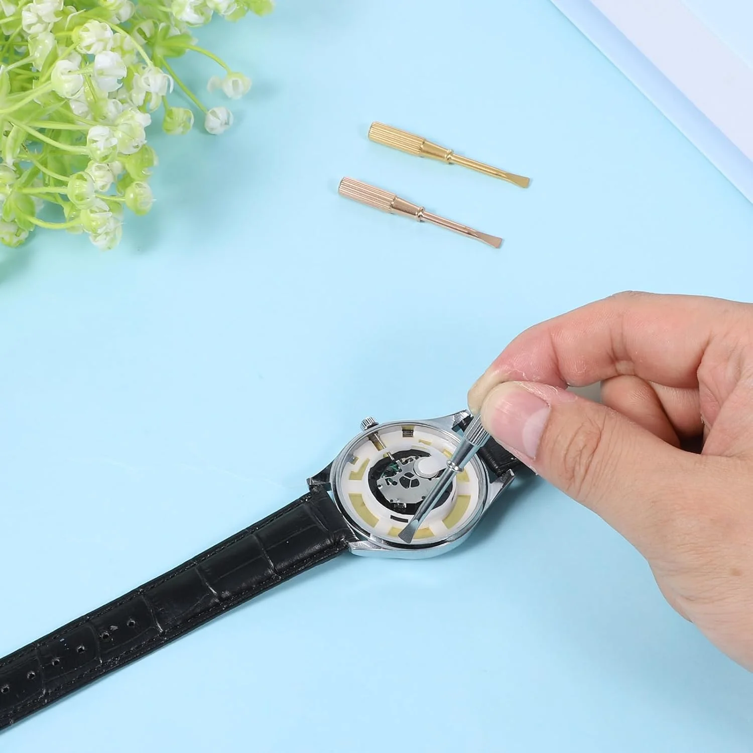 ست پیچ گوشتی مینیاتوری 3 عددی استیل تیتانیوم برای تعمیر جواهرات دستبندی با دسته ضد لغزش - پیچ گوشتی های دقیق شکاف دار قابل حمل در رنگ های طلایی، نقره ای و رزگلد ست پیچ گوشتی مینیاتوری 3 عددی استیل تیتانیوم برای تعمیر جواهرات دستبندی با دسته ضد لغزش - پیچ گوشتی های دقیق شکاف دار قابل حمل در رنگ های طلایی، نقره ای و رزگلد