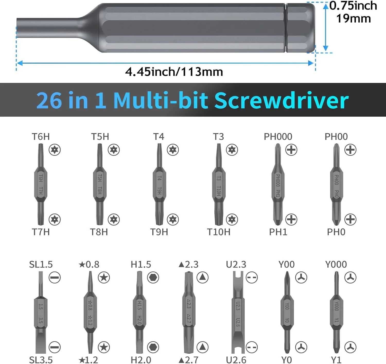 ست پیچ گوشتی/مهرهگیر دقیق 27 در 1، 26 سری فولادی آلیاژی S2 مقاوم، کیت ابزار تعمیرات قابل حمل به شکل قلم برای لوازم الکترونیکی، تورکس، فیلیپس، دوسو، نوکهای مربعی ست پیچ گوشتی/مهرهگیر دقیق 27 در 1، 26 سری فولادی آلیاژی S2 مقاوم، کیت ابزار تعمیرات قابل حمل به شکل قلم برای لوازم الکترونیکی، تورکس، فیلیپس، دوسو، نوکهای مربعی