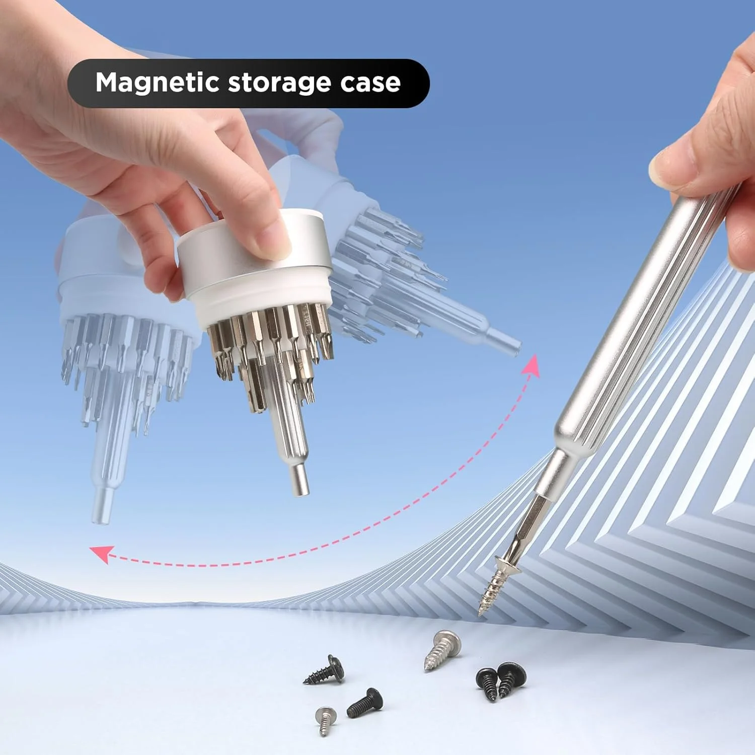ست پیچ گوشتی دقیق 31 در 1، کیت تعمیر چند بیتی مغناطیسی برای آیفون، لپ تاپ، عینک، لوازم الکترونیکی | ست پیچ گوشتی مینی با بیت های فولادی CR-V و دسته ارگونومیک ست پیچ گوشتی دقیق 31 در 1، کیت تعمیر چند بیتی مغناطیسی برای آیفون، لپ تاپ، عینک، لوازم الکترونیکی | ست پیچ گوشتی مینی با بیت های فولادی CR-V و دسته ارگونومیک