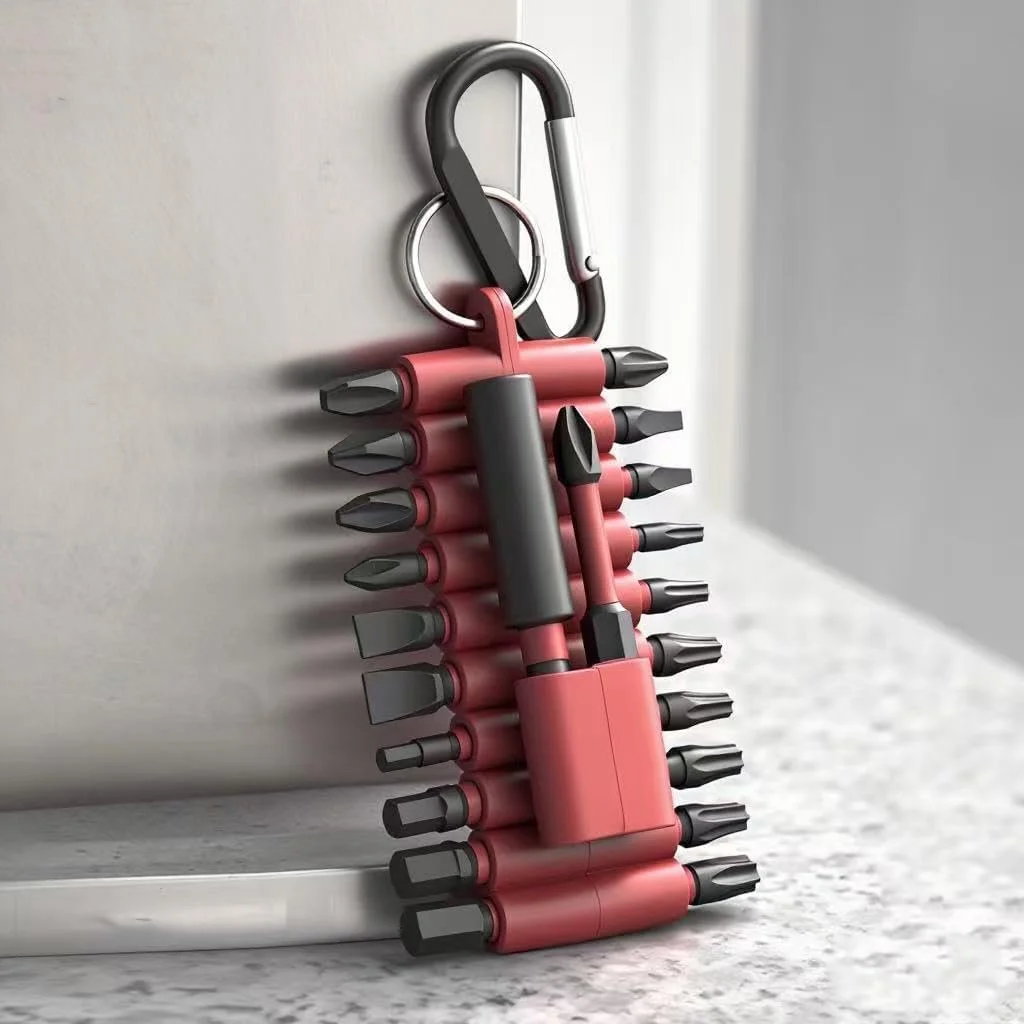 مجموعه سری پیچ گوشتی مغناطیسی، فولاد S2 مقاوم در برابر ضربه با سرهای ستاره ای، شش گوش، چهارسو و تخت، شامل آستین سازمان دهنده و نوار ذخیره سازی بادوام برای مدیریت آسان ابزار