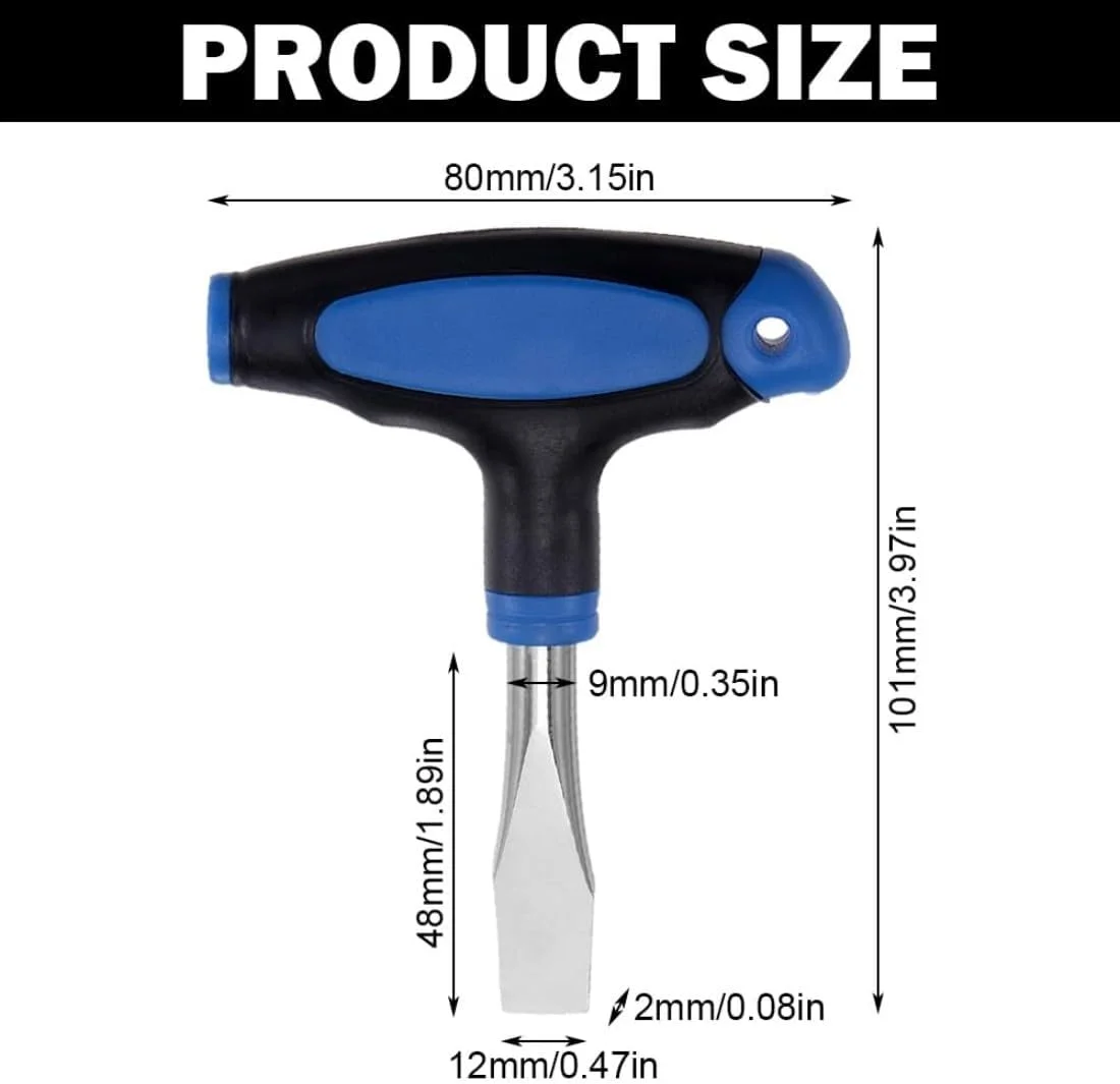 ست پیچ گوشتی T شکل 2 عددی، پیچ گوشتی سرتخت 9 میلی متری، سبک وزن، پیچ گوشتی با دسته ارگونومیک، استفاده آسان، ابزار دستی برای تعمیر پدال دوچرخه، فرمان و پایه های ترمز دیسکی ست پیچ گوشتی T شکل 2 عددی، پیچ گوشتی سرتخت 9 میلی متری، سبک وزن، پیچ گوشتی با دسته ارگونومیک، استفاده آسان، ابزار دستی برای تعمیر پدال دوچرخه، فرمان و پایه های ترمز دیسکی