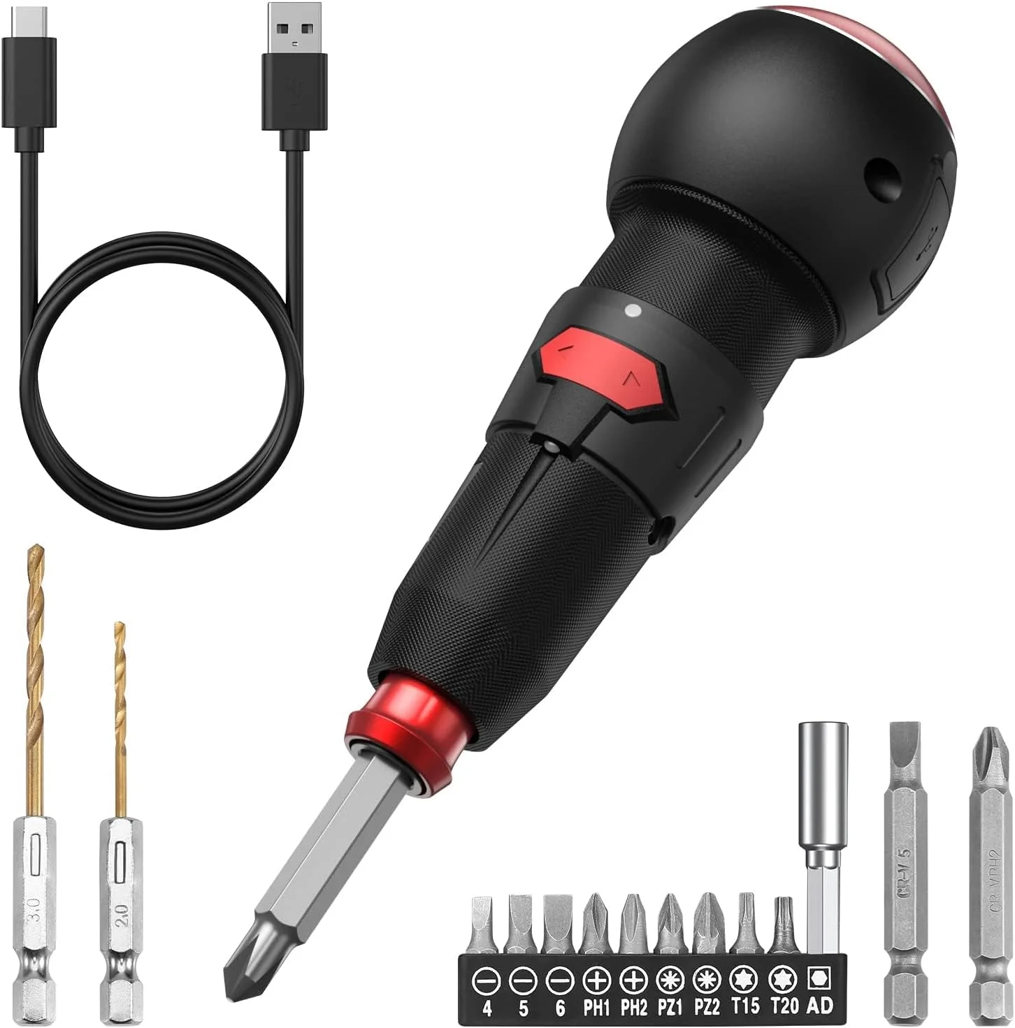 ست پیچ گوشتی برقی، پیچ گوشتی برقی کوچک، ست پیچ گوشتی شارژی بی سیم با 13 سری، درگاه شارژ Type-C، برای تلفن، اسباب بازی، کامپیوتر، استفاده دستی اتوماتیک برای تعمیرات منزل