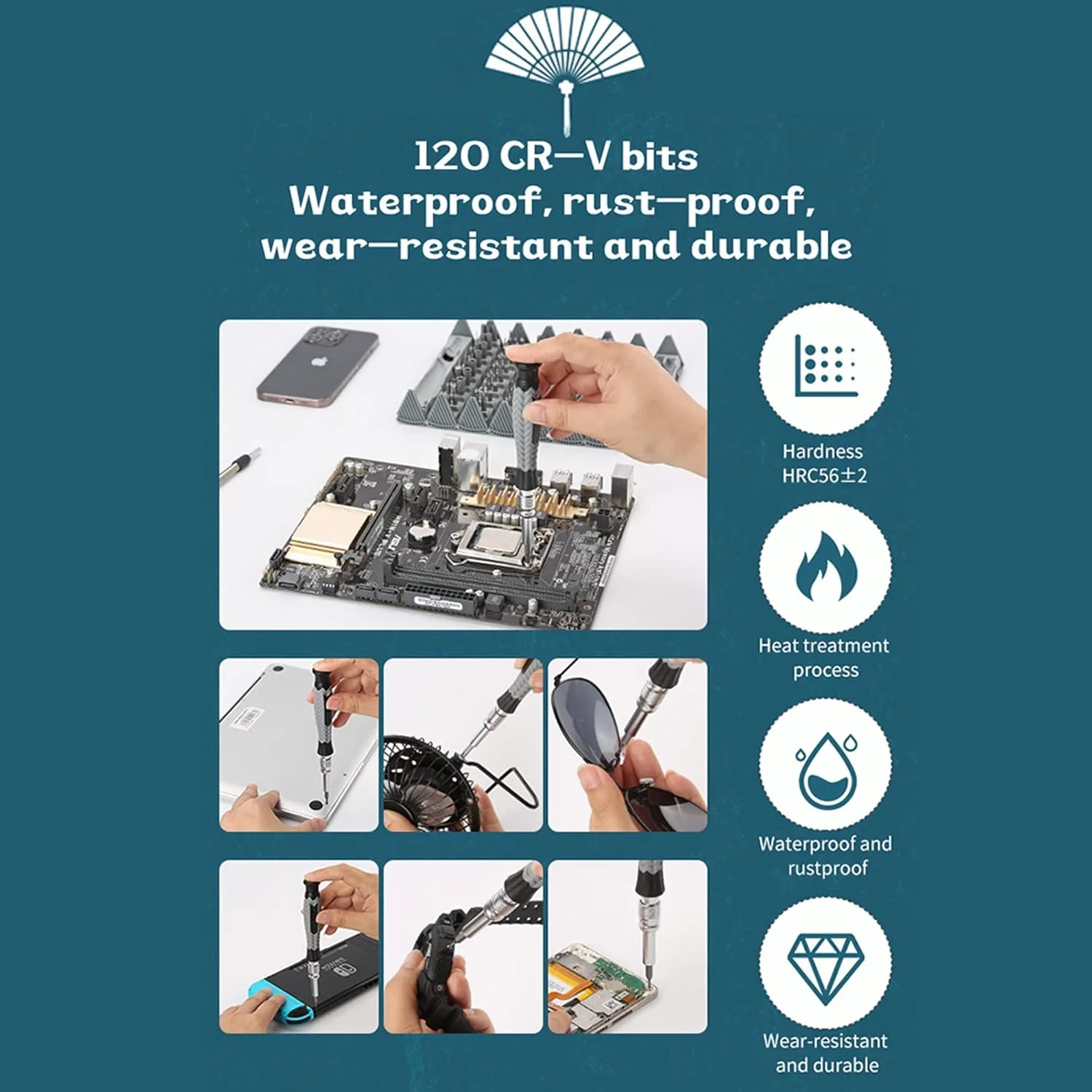 ست پیچ گوشتی مغناطیسی دقیق 126 در 1، جعبه ابزار تعمیرات الکترونیکی حرفه ای با کیف قابل حمل برای لپ تاپ، کامپیوتر، آیفون، عینک، الکترونیک DIY، دوربین، ساعت و اسباب بازی ست پیچ گوشتی مغناطیسی دقیق 126 در 1، جعبه ابزار تعمیرات الکترونیکی حرفه ای با کیف قابل حمل برای لپ تاپ، کامپیوتر، آیفون، عینک، الکترونیک DIY، دوربین، ساعت و اسباب بازی