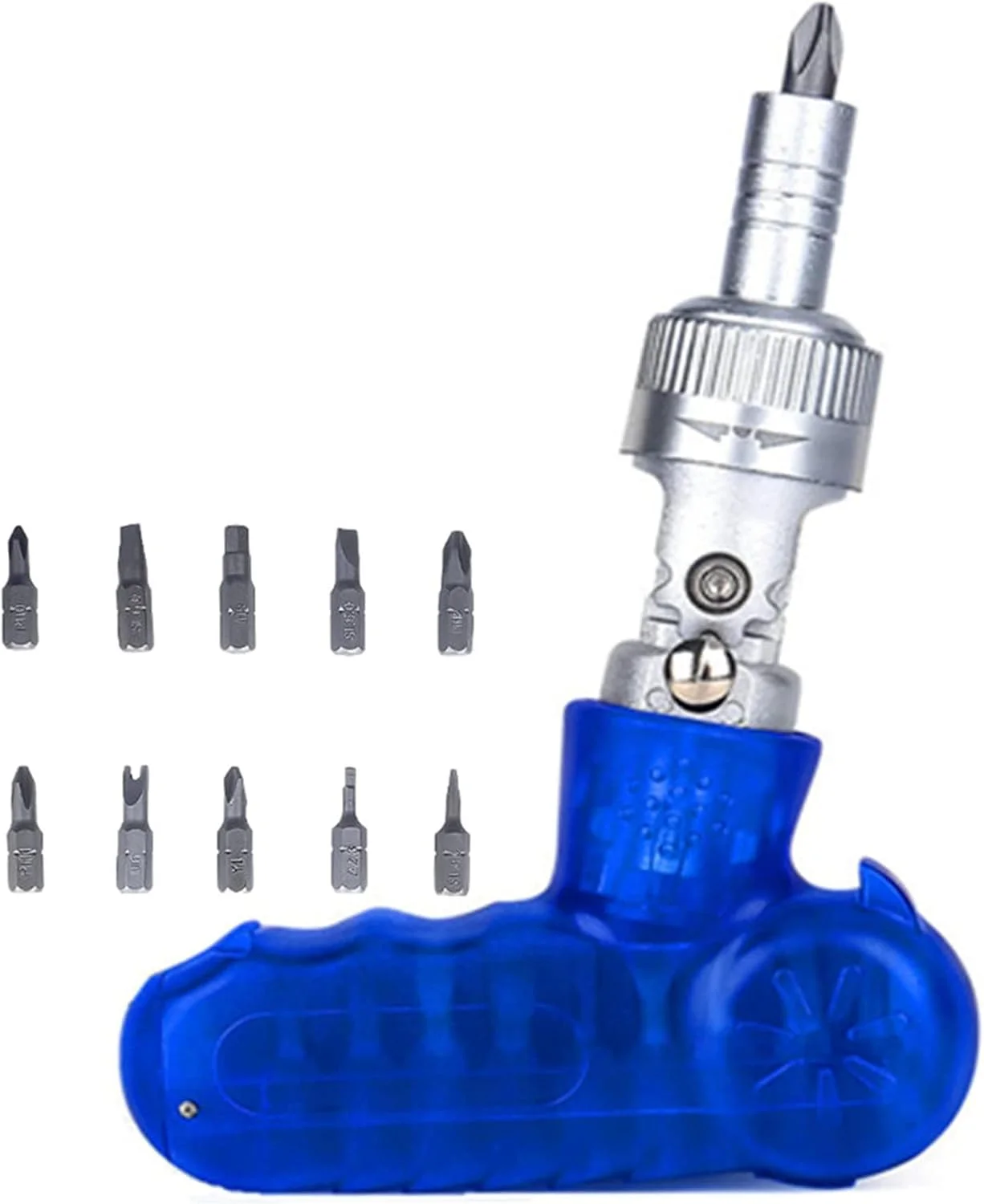 ست پیچ گوشتی جغجغه ای مغناطیسی 10 در 1 KASTWAVE با زاویه قابل تنظیم و طراحی چند بیتی برای تعمیرات منزل و پروژه های DIY