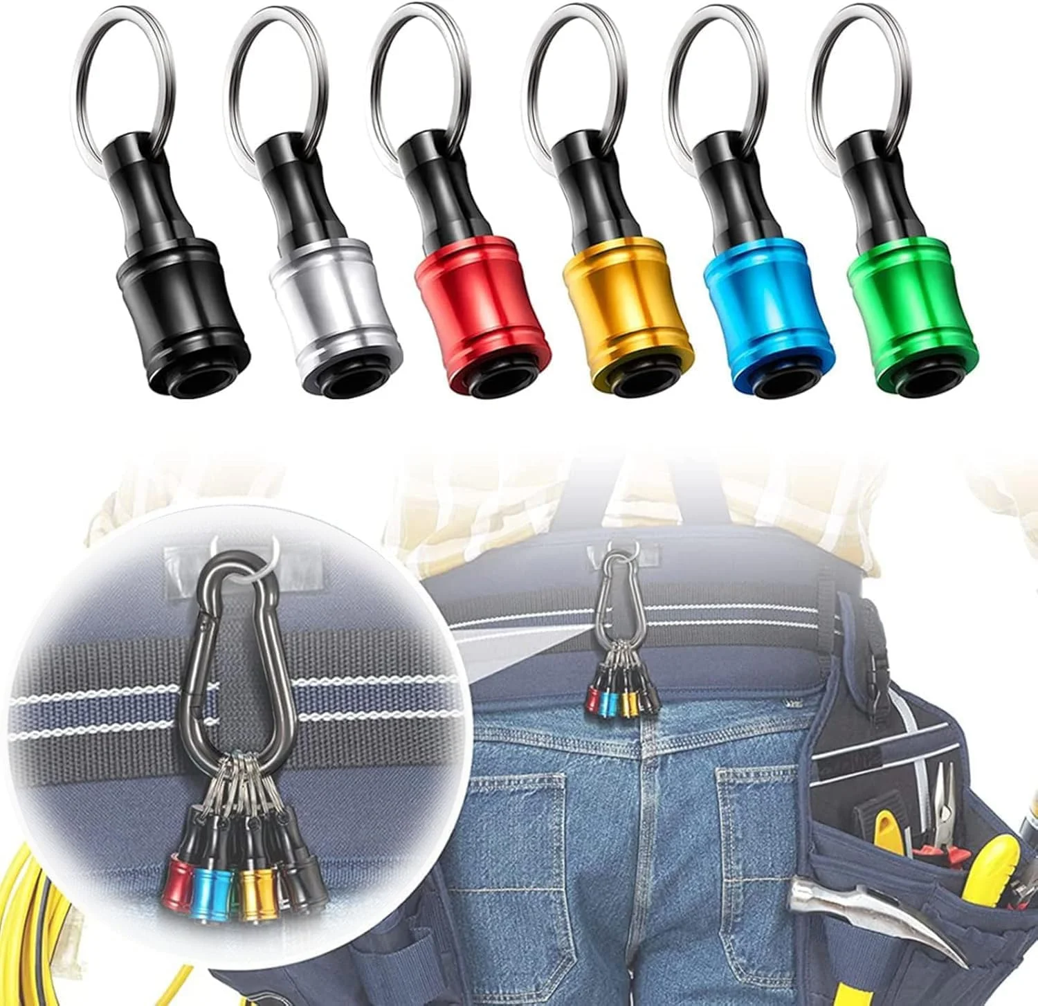 میله افزایش طول سر پیچ گوشتی با شفت شش گوش 1/4 اینچی KASTWAVE، ست نگهدارنده مته 6 عددی، نگهدارنده مغناطیسی آلیاژ آلومینیوم، مناسب برای اکثر پیچ گوشتی های برقی، دستی و مته ها