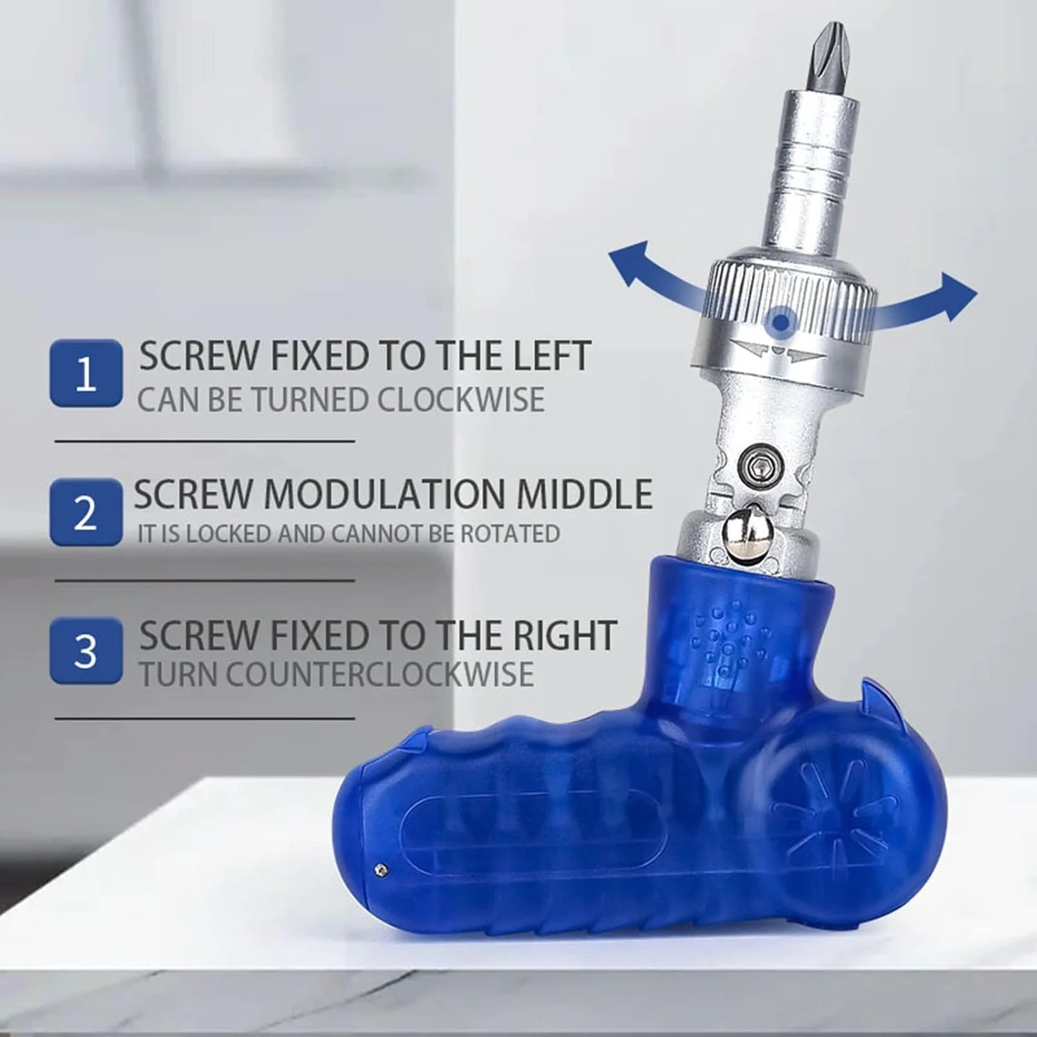 ست پیچ گوشتی جغجغه ای مغناطیسی 10 در 1 KASTWAVE با زاویه قابل تنظیم و طراحی چند بیتی برای تعمیرات منزل و پروژه های DIY