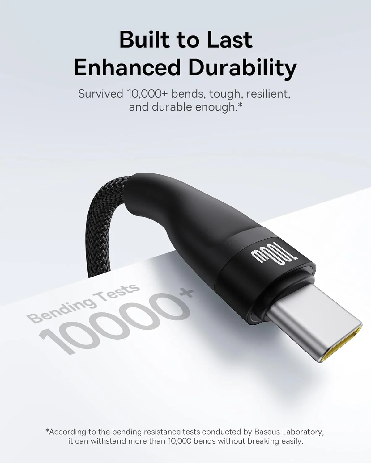 کابل شارژ چند منظوره 3 در 1 باسئوس، 100 وات، USB C به USB C، کابل شارژ سریع 1.5 متری بافته شده Type C برای آیفون 16 پرو مکس، سری 15، مک بوک، آیپد و غیره (سری Flash 3)