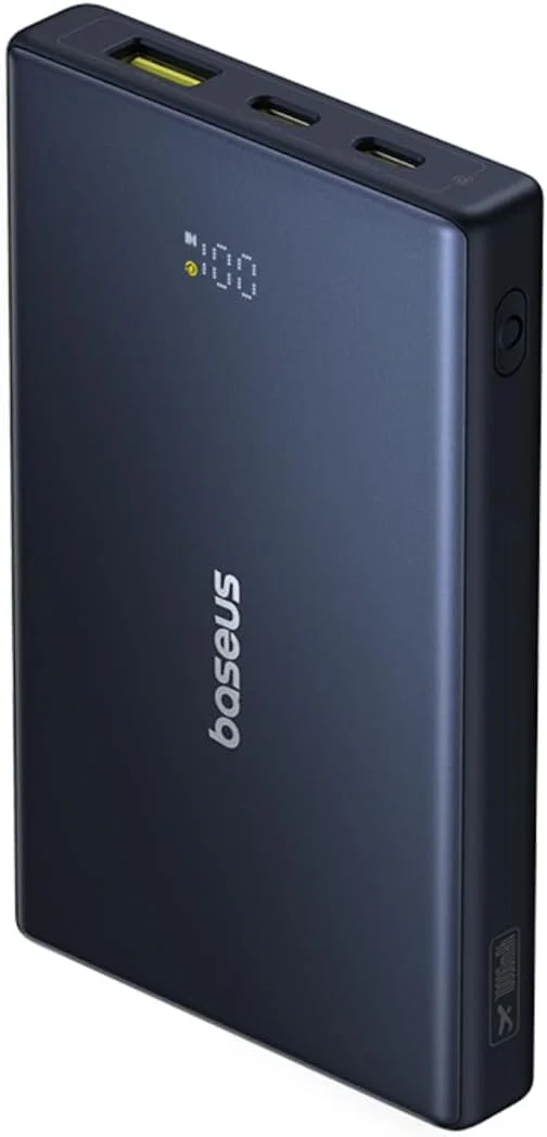 پاوربانک فوق العاده باریک 10000 میلی آمپر ساعتی Baseus PicoGo USB-C با نمایشگر LED، خروجی 20 واتی PD 3.0 و QC 4.0، شارژر قابل حمل با 3 خروجی برای آیفون 16 پرو مکس، سامسونگ گلکسی S25، آیپد، ایرپادز، تلفن های اندرویدی (مشکی)
