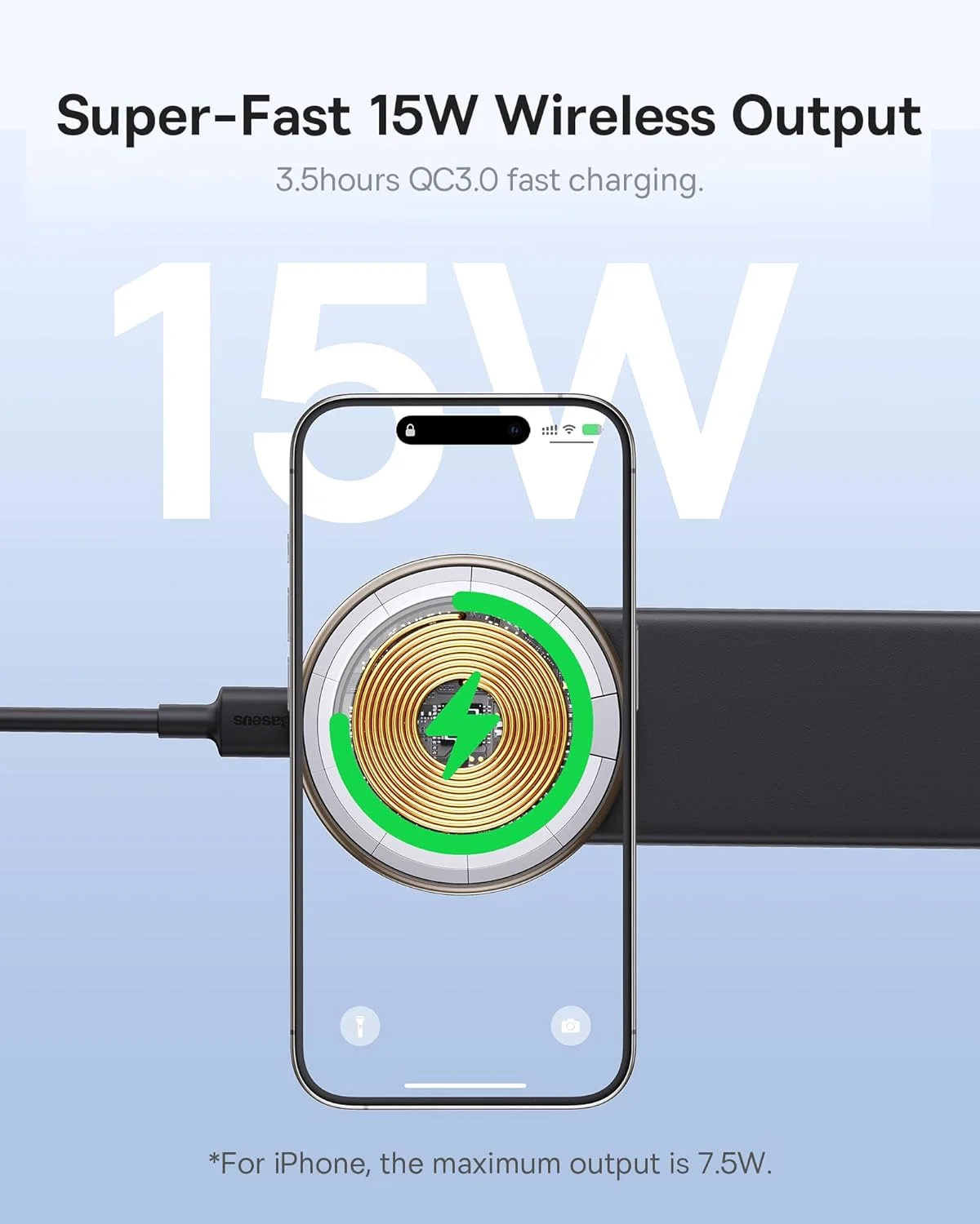 نگهدارنده گوشی موبایل 15 واتی Baseus C02 PRO برای Magsafe با قابلیت شارژ، پایه مغناطیسی خودرو برای داشبورد، شارژر بی سیم خودرو برای آیفون، سامسونگ، تلفن هوشمند