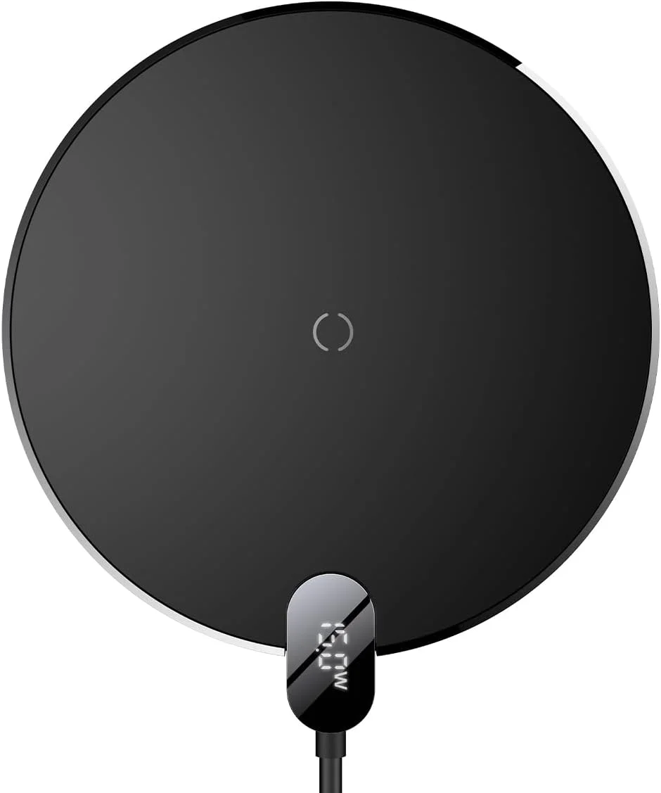 شارژر بی‌سیم 15 واتی Qi با نمایشگر LED دیجیتال نسل 2 بیسوس برای آیفون 13/12 پرو