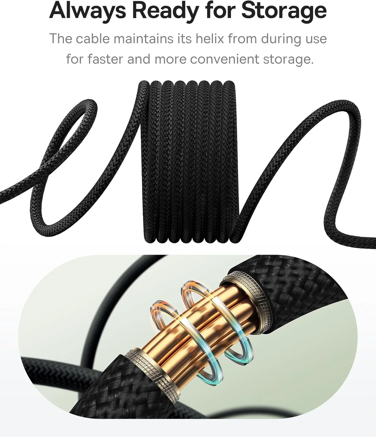 کابل USB C به USB C باسئوس مدل Tungsten Gold Magnetic با توان 100 وات PD و شدت جریان 5 آمپر، بافته شده از نایلون با سرعت انتقال داده 480 مگابیت بر ثانیه، مناسب برای مک بوک، آیپد، آیفون 16 پرو مکس، سامسونگ گلکسی S24 Ultra و گوگل پیکسل 9 پرو