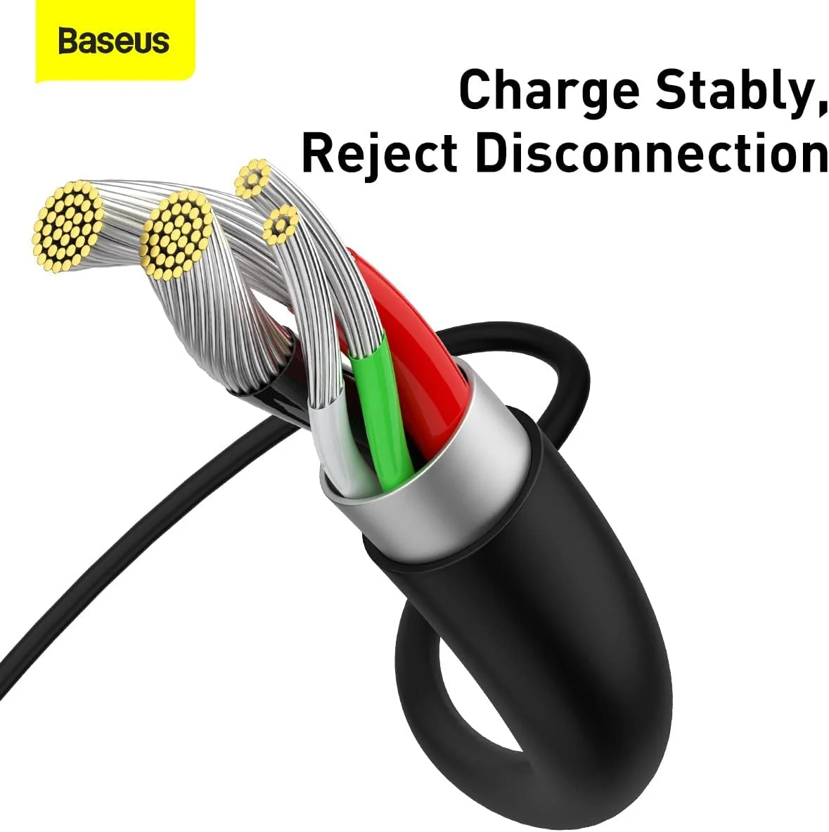 کابل شارژ سریع انتقال داده USB به Micro 2A یک متری مشکی سری Superior بیسوس