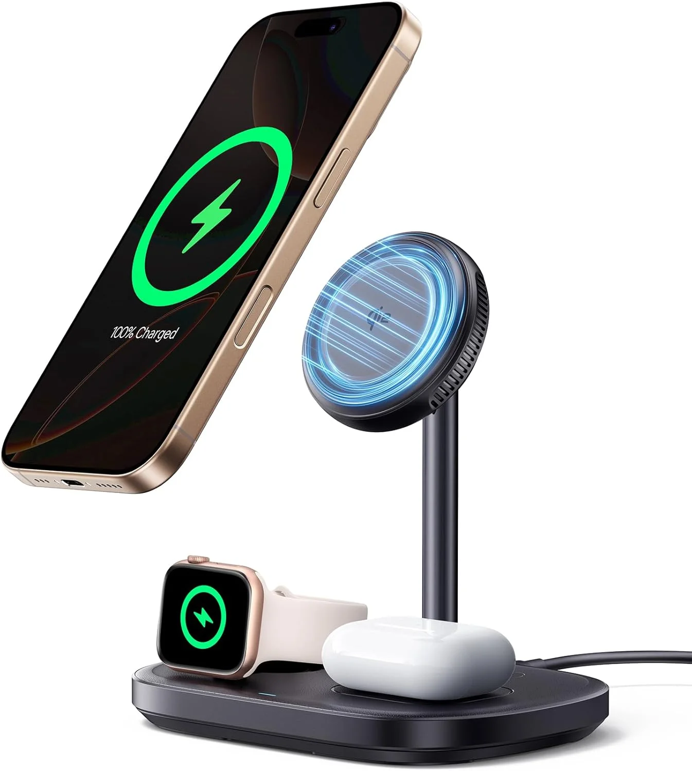 شارژر وایرلس خنک کننده هوا 3 در 1 بیسوس شارژر وایرلس خنک کننده هوا 3 در 1 بیسوس