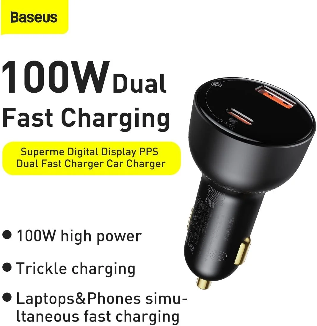 شارژر فندکی دو پورت فست شارژ بیسوس مدل Mactrotown CCZX-01 با نمایشگر دیجیتال، مشکی شارژر فندکی دو پورت فست شارژ بیسوس مدل Mactrotown CCZX-01 با نمایشگر دیجیتال، مشکی