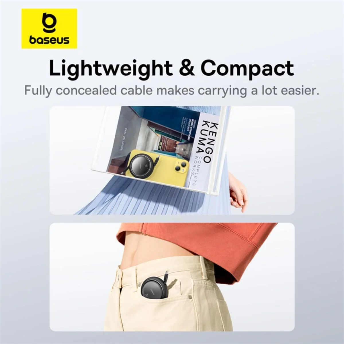 کابل جمعشونده USB-C به لایتنینگ Baseus Free2Pull PD 20W، کابل شارژ آیفون با قابلیت جمعشوندگی دو طرفه، کابل انتقال داده با سرعت بالا برای آیفون 14 پرو مکس، آیفون 13 12 11 XS XR X 8 7 6، آیپد و غیره کابل جمعشونده USB-C به لایتنینگ Baseus Free2Pull PD 20W، کابل شارژ آیفون با قابلیت جمعشوندگی دو طرفه، کابل انتقال داده با سرعت بالا برای آیفون 14 پرو مکس، آیفون 13 12 11 XS XR X 8 7 6، آیپد و غیره