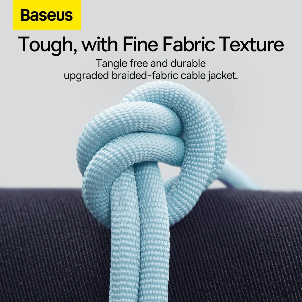 کابل تبدیل USB-C به لایتنینگ 20W Baseus Crystal Shine Series، کابل شارژ سریع بافته شده 1.2 متری آیفون با انتقال داده با سرعت بالا برای سری iPhone 14 Pro Max، iPhone 13 تا 6، iPad، AirPods و غیره