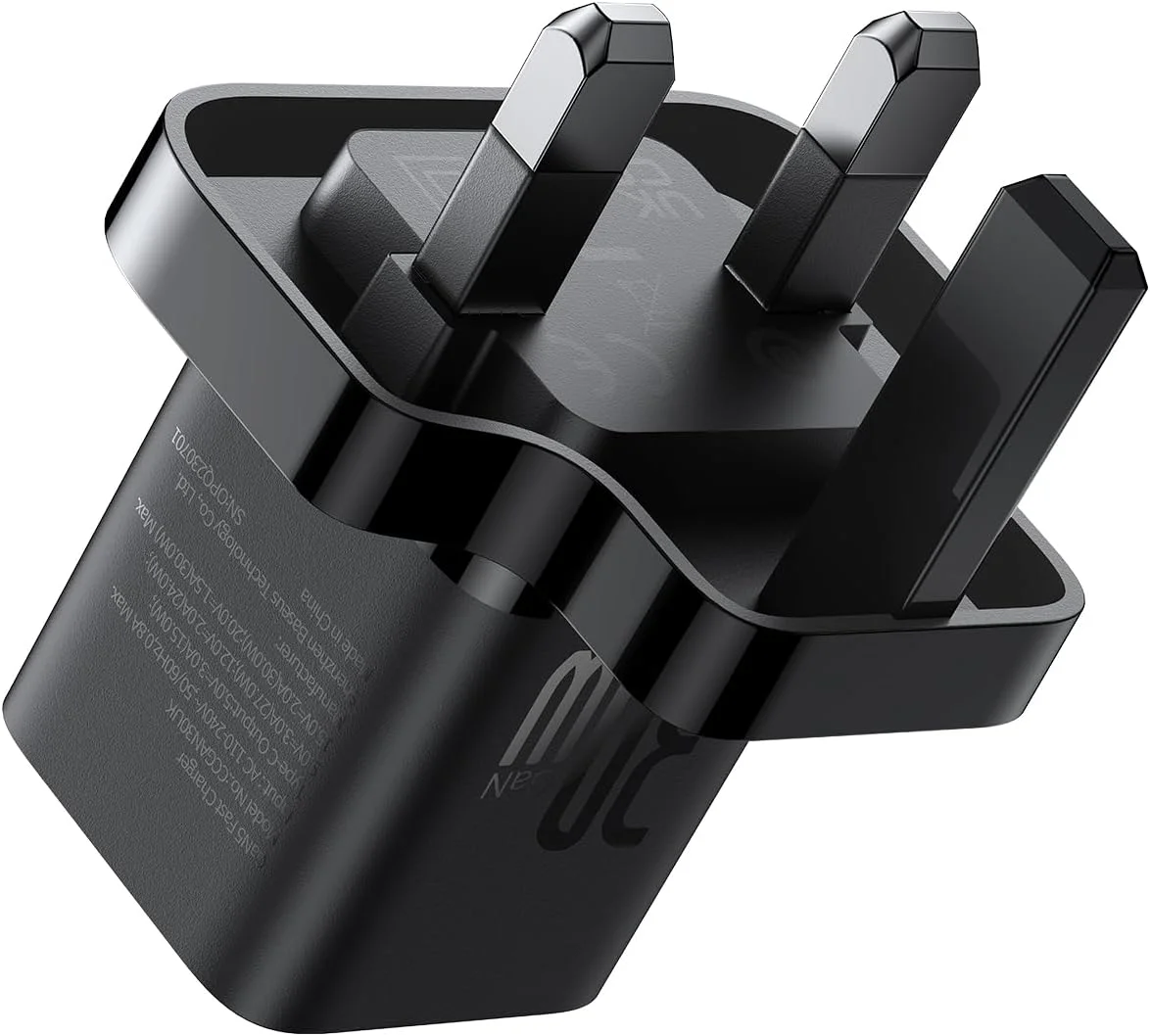 شارژر سریع 30 واتی Baseus GaN5 Mini، تک پورت Type-C، مشکی