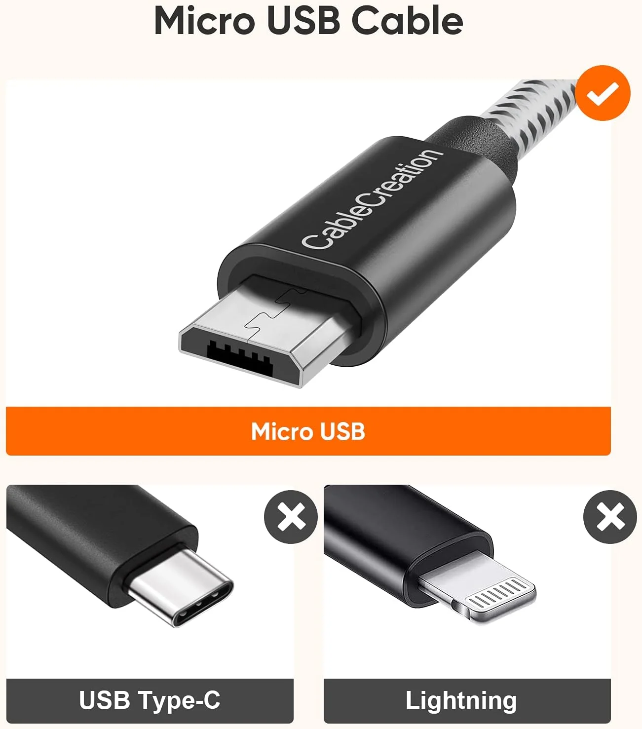 کابل کوتاه میکرو USB با طول 0.15 متر، کابل شارژ و همگام سازی USB به میکرو USB با روکش بافته شده، سازگار با دانگل تلویزیون، کروم کست، پاور بانک، تلفن اندروید 0.15 متر کابل کوتاه میکرو USB با طول 0.15 متر، کابل شارژ و همگام سازی USB به میکرو USB با روکش بافته شده، سازگار با دانگل تلویزیون، کروم کست، پاور بانک، تلفن اندروید 0.15 متر