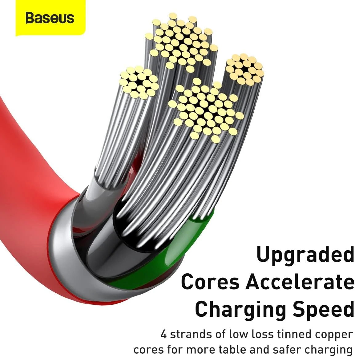 کابل شارژ سریع USB به لایتنینگ 2.4 آمپر Baseus سری Superior، کابل انتقال داده با سرعت بالا 480 مگابیت بر ثانیه سازگار با آیفون 14، 13، 12، 11 پرو مکس، XS، XR، X، 8، 7، 6، آیپد، ایرپاد و غیره (1 متر) - قرمز