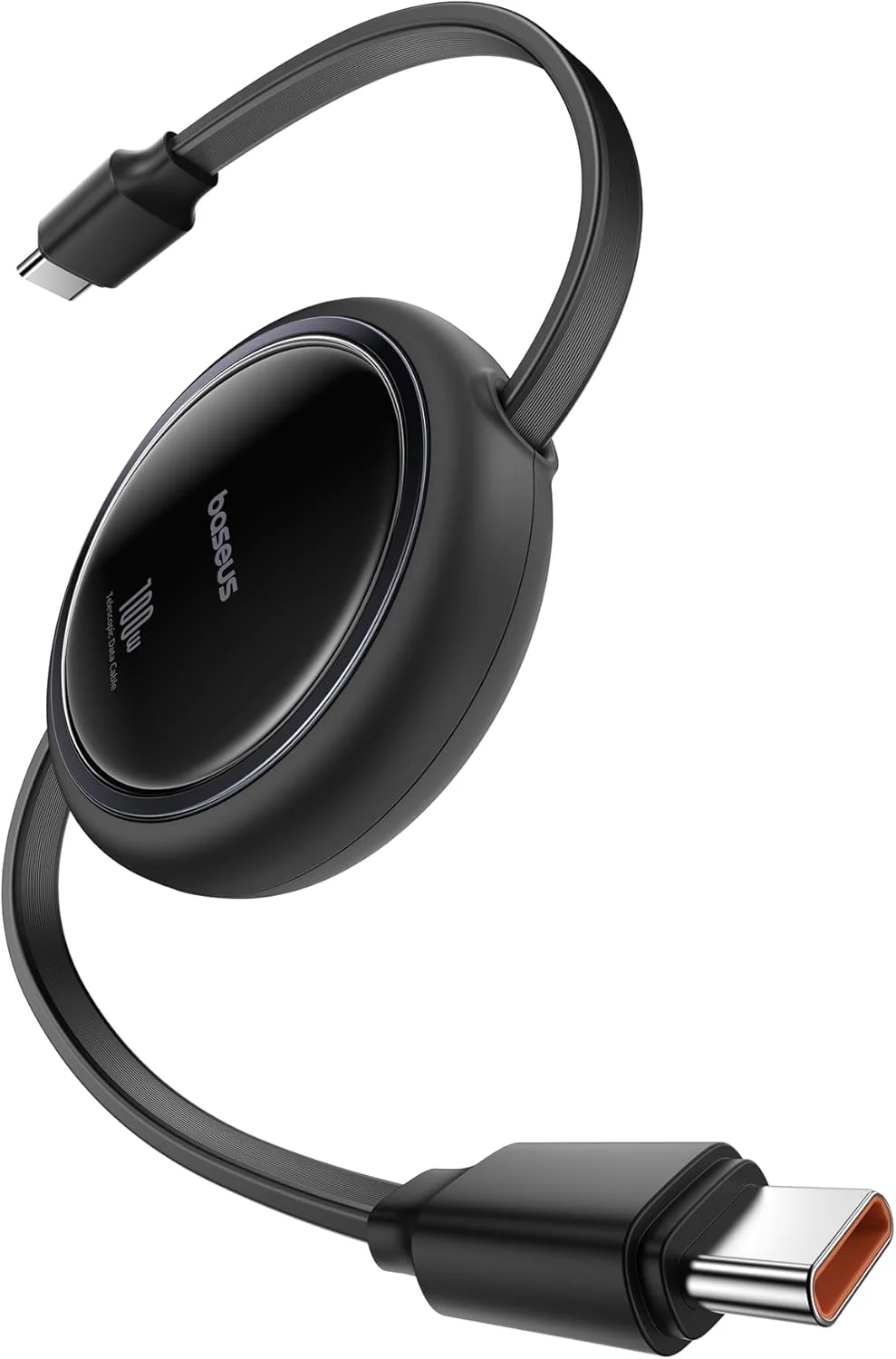 کابل USB C بیسوس، کابل شارژ سریع 100 واتی جمع شونده USB C به USB C PD 5A، کابل شارژر USB Type C با طول 4 مرحله ای از پیش تعیین شده برای آیفون 15/Pro/Plus/Pro Max، مک بوک، آیپد پرو، سامسونگ S23/S22+