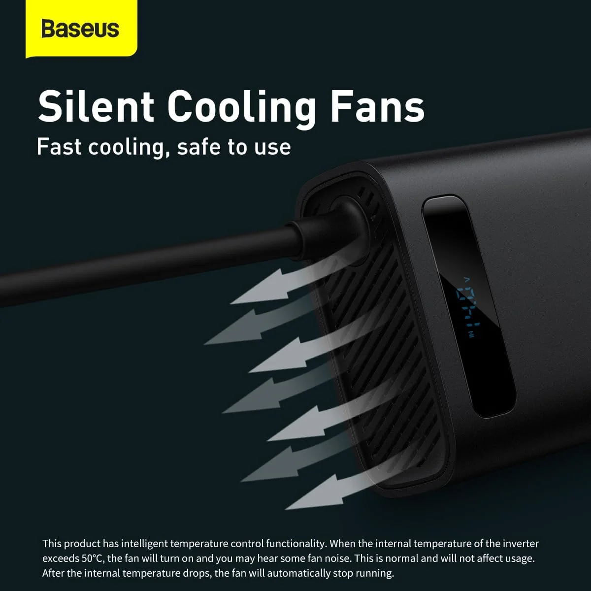 اینورتر 150 واتی داخل خودرو بیسوس (220 ولت CN/EU) مشکی اینورتر 150 واتی داخل خودرو بیسوس (220 ولت CN/EU) مشکی