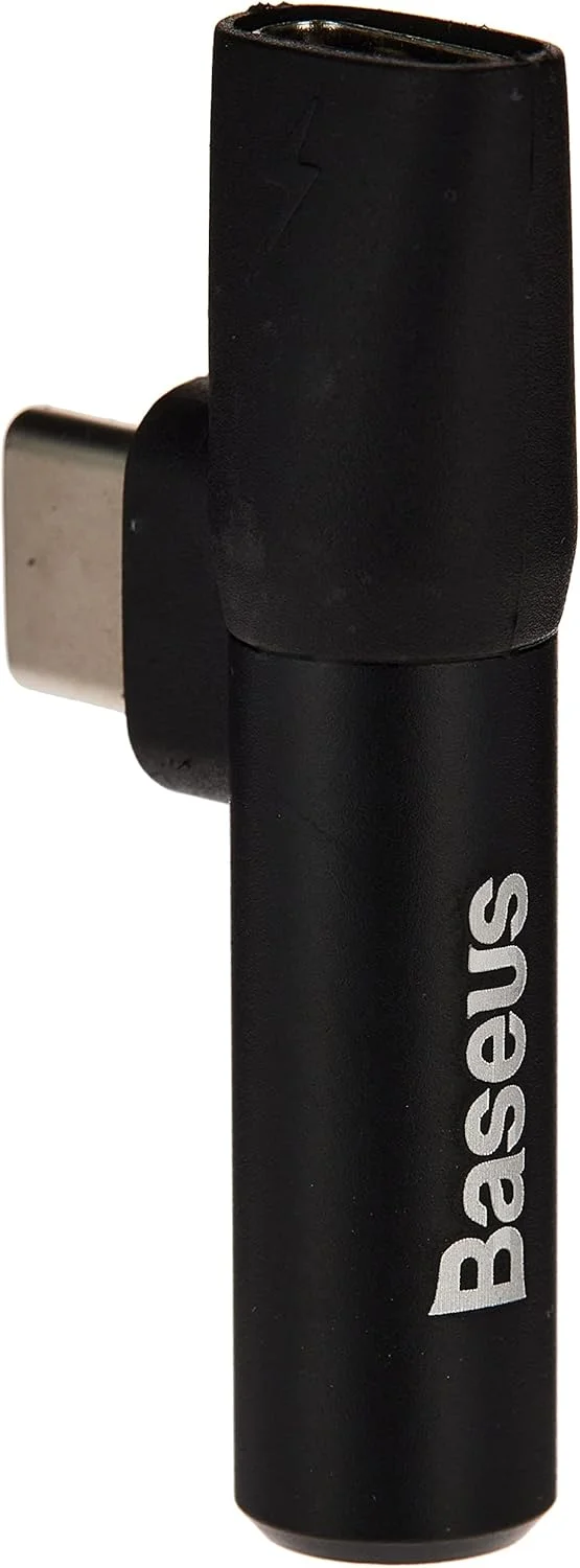 تبدیل Type-C (ورودی) به کانکتور مادگی و آداپتور کانکتور 3.5 میلی‌متری Baseus L41 مشکی، CATL41-01