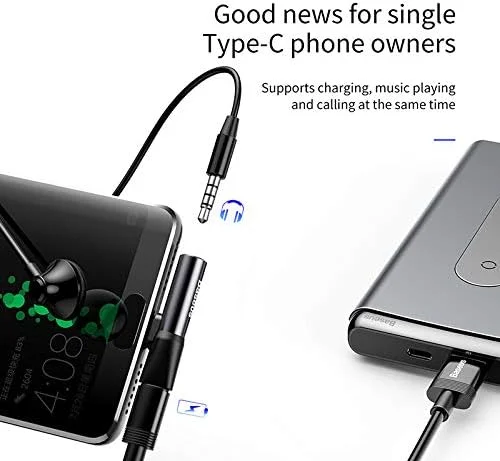 تبدیل Type-C (ورودی) به کانکتور مادگی و آداپتور کانکتور 3.5 میلیمتری Baseus L41 مشکی، CATL41-01 تبدیل Type-C (ورودی) به کانکتور مادگی و آداپتور کانکتور 3.5 میلیمتری Baseus L41 مشکی، CATL41-01