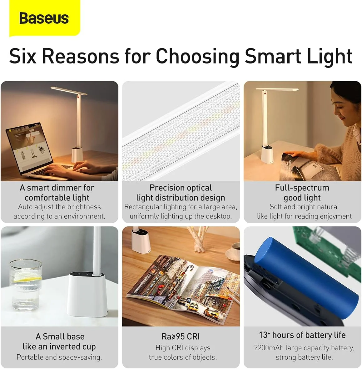 چراغ مطالعه LED بیسوس با قابلیت تنظیم خودکار نور، چراغ رومیزی محافظ چشم، کنترل لمسی، روشنایی گسترده 47 اینچی، 250 لومن، 5 وات، 3 حالت رنگی برای خانه، دفتر کار، اتاق نشیمن، اتاق خواب، نقاشی (سفید) چراغ مطالعه LED بیسوس با قابلیت تنظیم خودکار نور، چراغ رومیزی محافظ چشم، کنترل لمسی، روشنایی گسترده 47 اینچی، 250 لومن، 5 وات، 3 حالت رنگی برای خانه، دفتر کار، اتاق نشیمن، اتاق خواب، نقاشی (سفید)