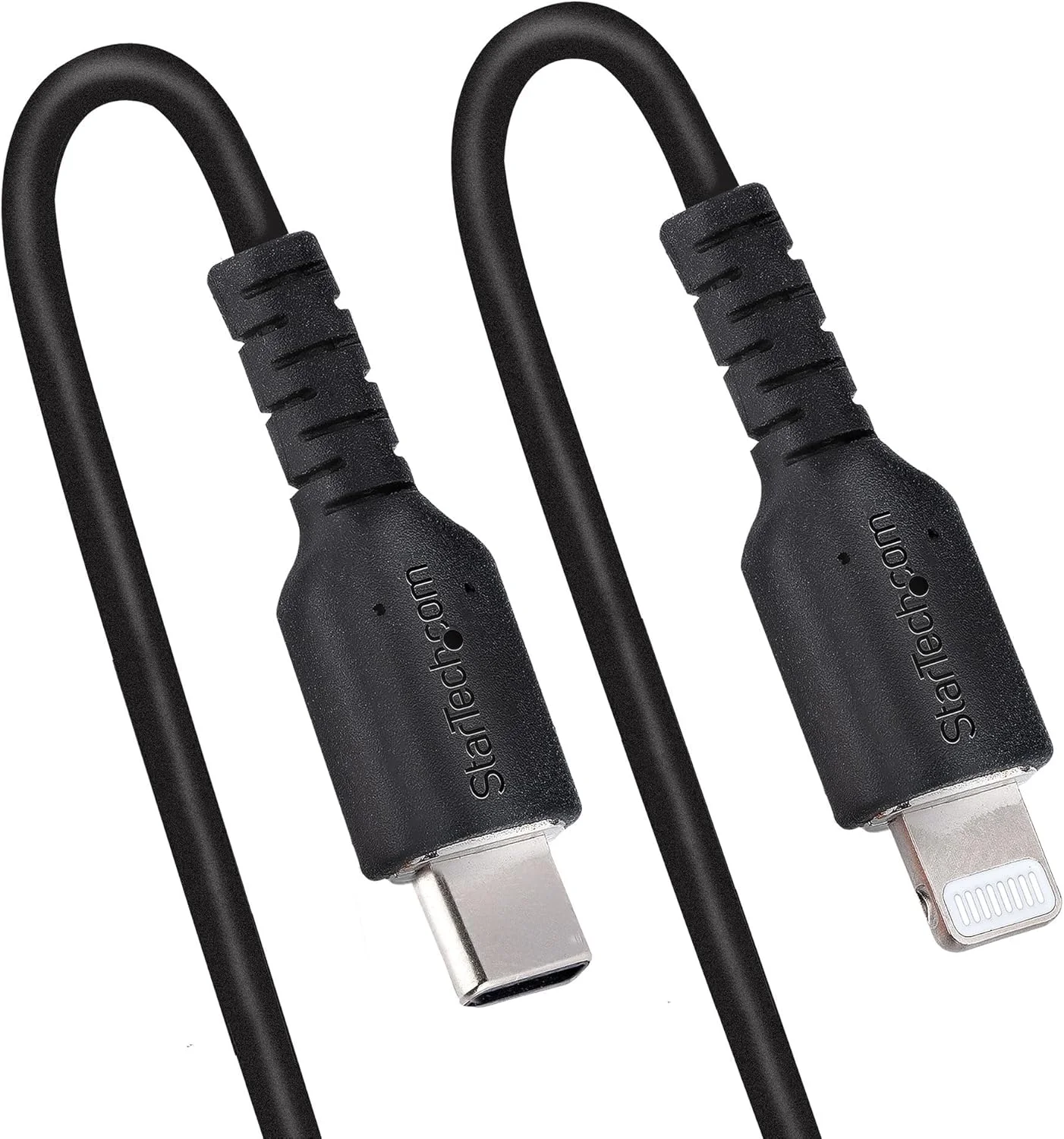 کابل لایتنینگ به USB-C یک متری (3 فوتی) StarTech.com، دارای گواهی MFi، کابل شارژ آیفون فنری، مشکی، ژاکت TPE بادوام با الیاف آرامید، کابل لایتنینگ فنری سنگین کابل لایتنینگ به USB-C یک متری (3 فوتی) StarTech.com، دارای گواهی MFi، کابل شارژ آیفون فنری، مشکی، ژاکت TPE بادوام با الیاف آرامید، کابل لایتنینگ فنری سنگین