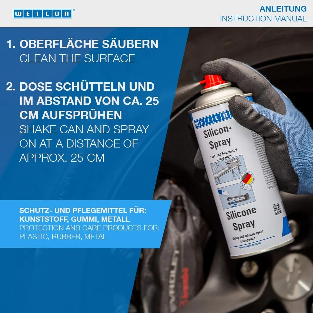 اسپری سیلیکون WEICON | 400 میلی لیتر | روان کننده، جدا کننده، محافظ و محصول مراقبتی اسپری سیلیکون WEICON | 400 میلی لیتر | روان کننده، جدا کننده، محافظ و محصول مراقبتی
