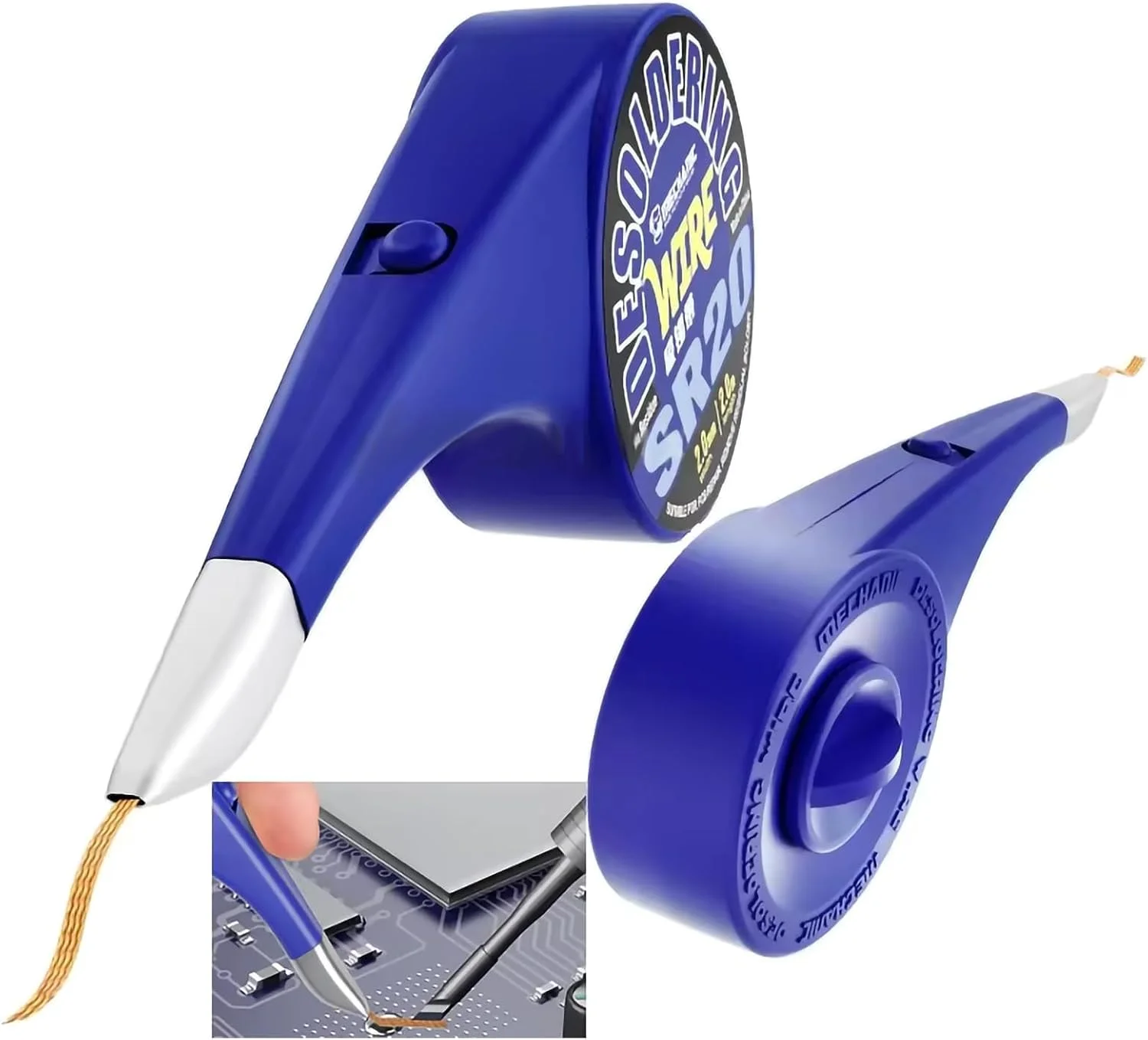 فتیله سیم لحیم، فتیله های بافته شده برای برداشتن لحیم، پاک کننده فتیله لحیم، سیم قلع گیر فتیله ای ضد سوزش برای تعمیر قطعات الکترونیکی (عرض 3.5 میلی متر، طول 2 متر)