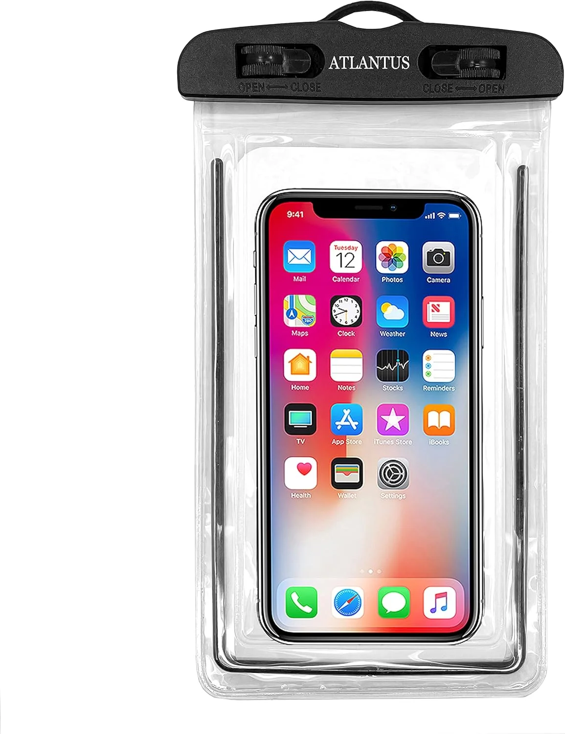 کیف ضد آب یونیورسال برای تلفن همراه تا 7 اینچ، مناسب برای آیفون 14 پرو مکس، 13 پرو مکس، گلکسی S20 S20+ S10 پلاس S10e / Note 10+ 9، پیکسل 4 XL تا 7 اینچ (مشکی)