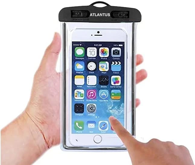 کیف ضد آب یونیورسال برای تلفن همراه تا 7 اینچ، مناسب برای آیفون 14 پرو مکس، 13 پرو مکس، گلکسی S20 S20+ S10 پلاس S10e / Note 10+ 9، پیکسل 4 XL تا 7 اینچ (مشکی)