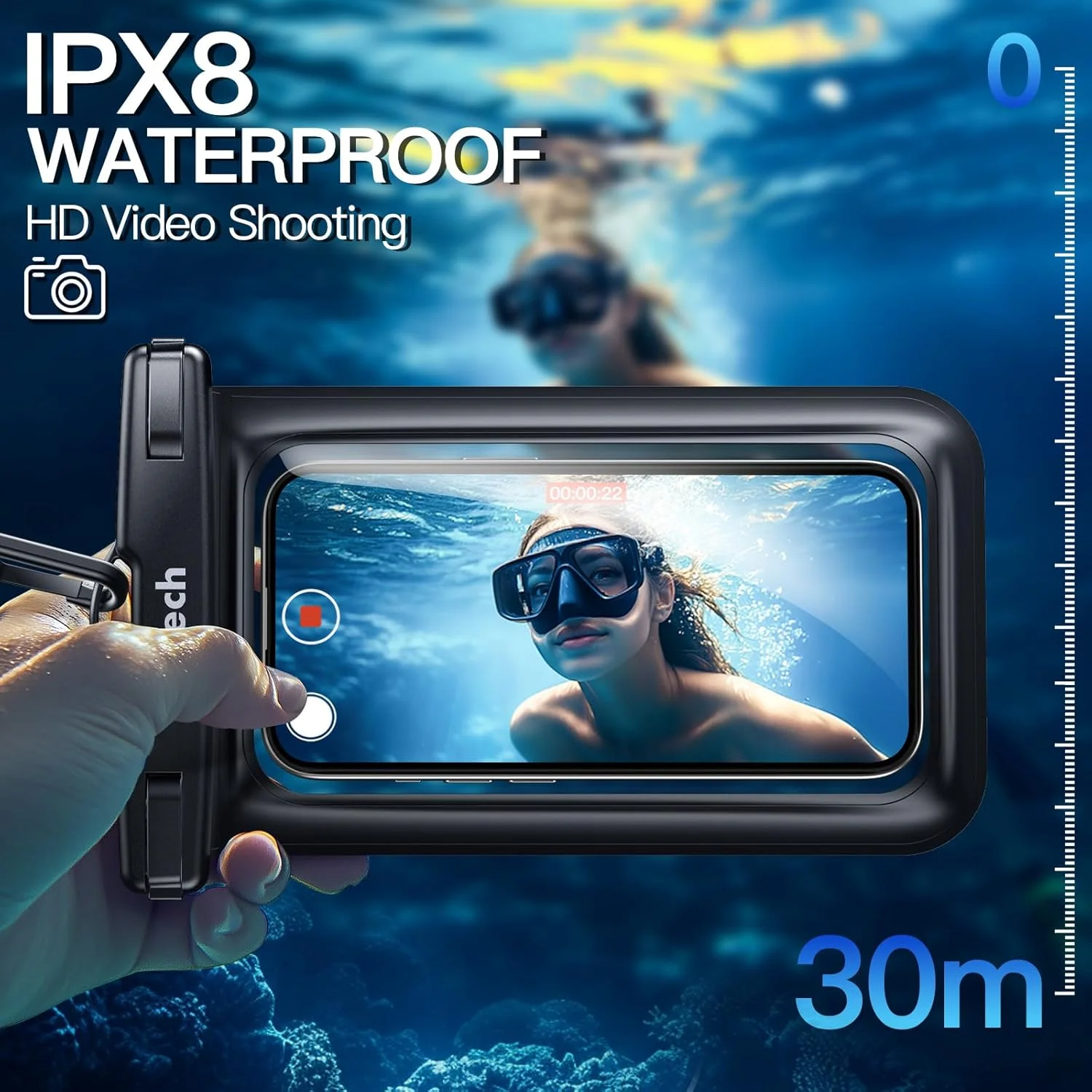 کیف ضد آب گوشی موبایل JETech، بسته 2 عددی، مناسب برای آیفون 17 16e 16 15 14 Air Pro Max Plus، گلکسی S25 S24 Ultra، سری پیکسل 10 و سایر گوشی ها تا 7.2 اینچ، کیف خشک IPX8 (مشکی+مشکی) کیف ضد آب گوشی موبایل JETech، بسته 2 عددی، مناسب برای آیفون 17 16e 16 15 14 Air Pro Max Plus، گلکسی S25 S24 Ultra، سری پیکسل 10 و سایر گوشی ها تا 7.2 اینچ، کیف خشک IPX8 (مشکی+مشکی)