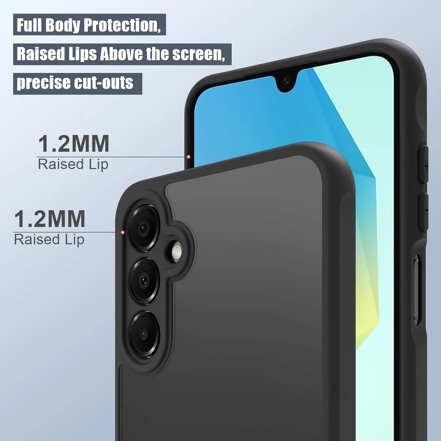 قاب مات برای گوشی سامسونگ گلکسی A16، کاور پشتی نیمه شفاف و یخ زده، محافظت در برابر ضربه برای گوشی سامسونگ گلکسی A16 (گلکسی A16) قاب مات برای گوشی سامسونگ گلکسی A16، کاور پشتی نیمه شفاف و یخ زده، محافظت در برابر ضربه برای گوشی سامسونگ گلکسی A16 (گلکسی A16)