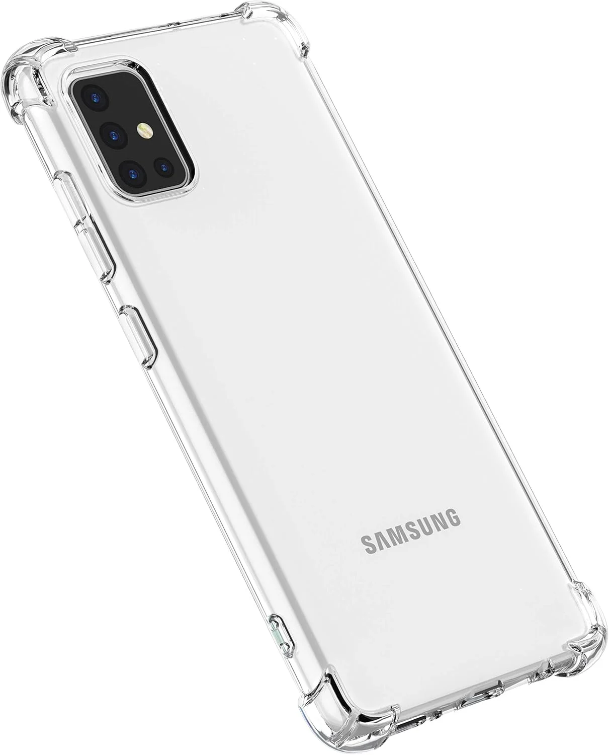 قاب محافظ گوشی سامسونگ گلکسی A51، مقاوم در برابر ضربه، انعطاف پذیر، محافظ کیسه هوا، جنس سیلیکون نرم و ضد لغزش (شفاف)