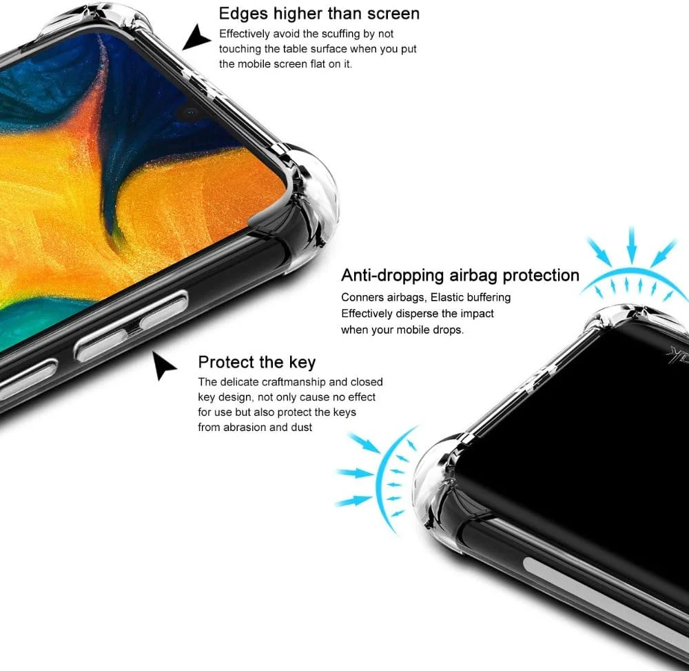 قاب محافظ گوشی سامسونگ گلکسی A51، مقاوم در برابر ضربه، انعطاف پذیر، محافظ کیسه هوا، جنس سیلیکون نرم و ضد لغزش (شفاف)
