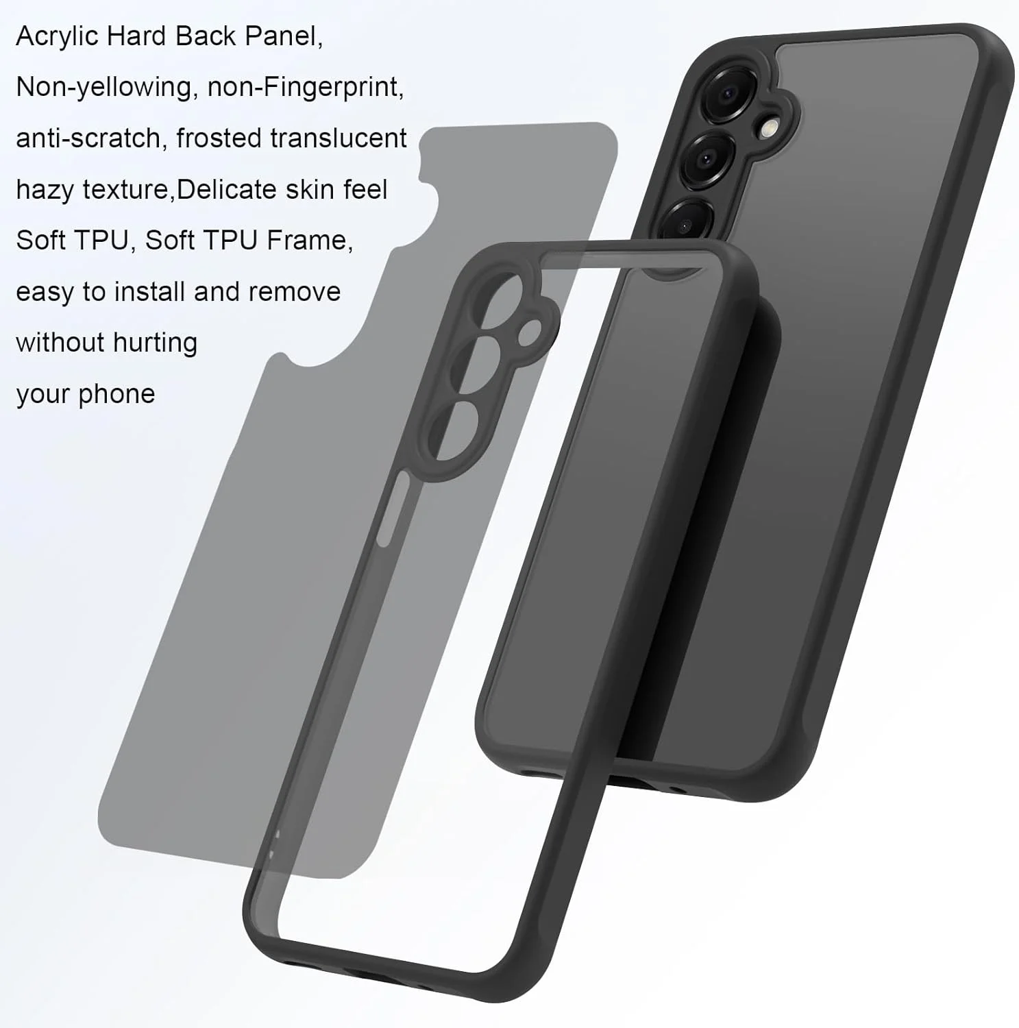 قاب مات برای گوشی سامسونگ گلکسی A16، کاور پشتی نیمه شفاف و یخ زده، محافظت در برابر ضربه برای گوشی سامسونگ گلکسی A16 (گلکسی A16) قاب مات برای گوشی سامسونگ گلکسی A16، کاور پشتی نیمه شفاف و یخ زده، محافظت در برابر ضربه برای گوشی سامسونگ گلکسی A16 (گلکسی A16)