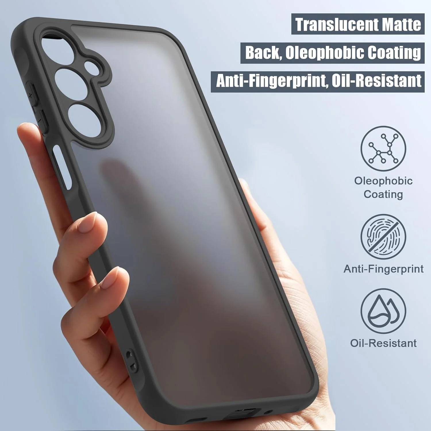 قاب مات برای گوشی سامسونگ گلکسی A16، کاور پشتی نیمه شفاف و یخ زده، محافظت در برابر ضربه برای گوشی سامسونگ گلکسی A16 (گلکسی A16) قاب مات برای گوشی سامسونگ گلکسی A16، کاور پشتی نیمه شفاف و یخ زده، محافظت در برابر ضربه برای گوشی سامسونگ گلکسی A16 (گلکسی A16)