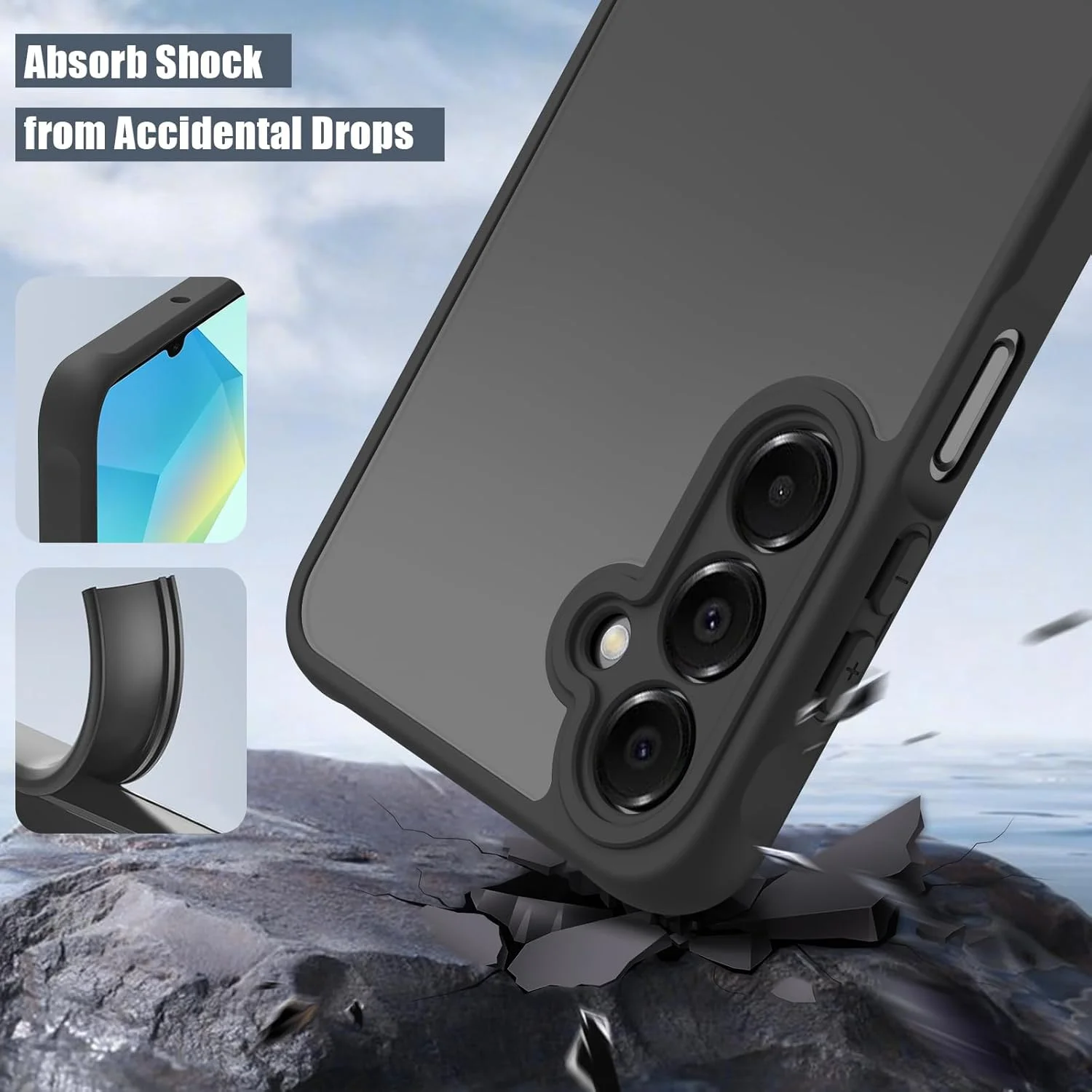 قاب مات برای گوشی سامسونگ گلکسی A16، کاور پشتی نیمه شفاف و یخ زده، محافظت در برابر ضربه برای گوشی سامسونگ گلکسی A16 (گلکسی A16) قاب مات برای گوشی سامسونگ گلکسی A16، کاور پشتی نیمه شفاف و یخ زده، محافظت در برابر ضربه برای گوشی سامسونگ گلکسی A16 (گلکسی A16)