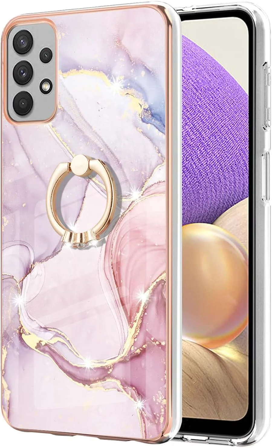 قاب گوشی سامسونگ گلکسی A53 5G، محافظ باریک و لوکس ضد ضربه، ضد خش، ضد لغزش، طرح زیبا برای سامسونگ گلکسی A53 5G (رزگلد)