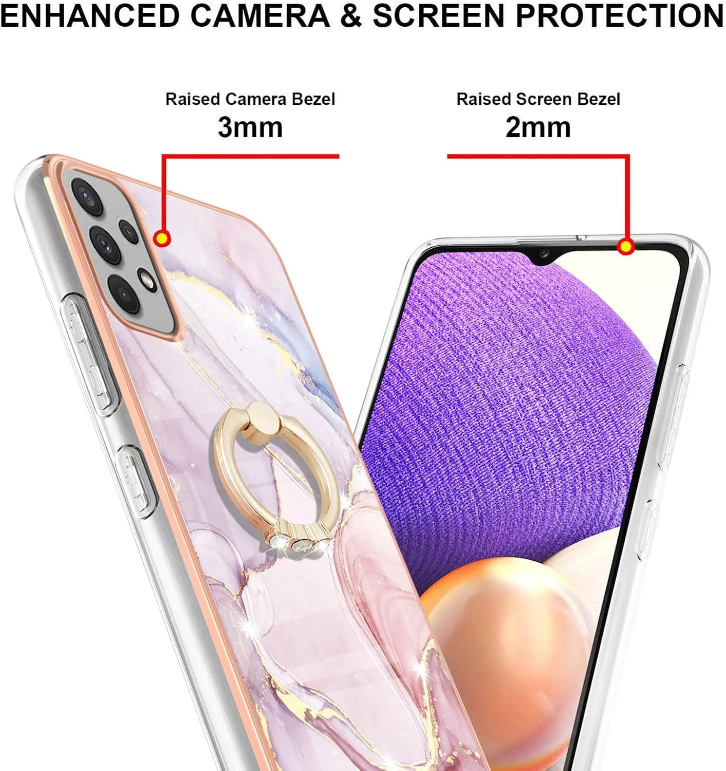قاب گوشی سامسونگ گلکسی A53 5G، محافظ باریک و لوکس ضد ضربه، ضد خش، ضد لغزش، طرح زیبا برای سامسونگ گلکسی A53 5G (رزگلد)